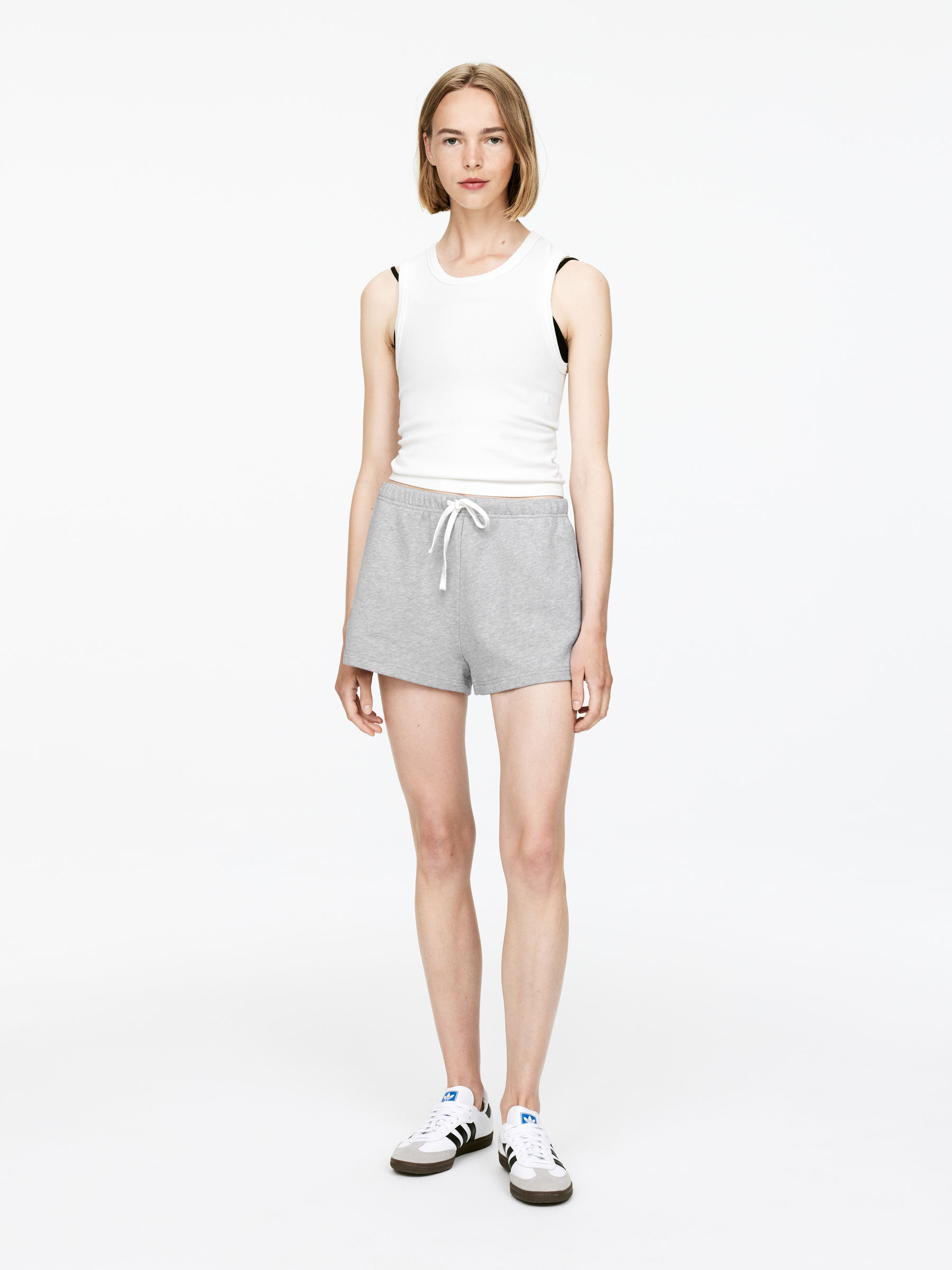 Cotton Terry Shorts-#7C7D81-15557