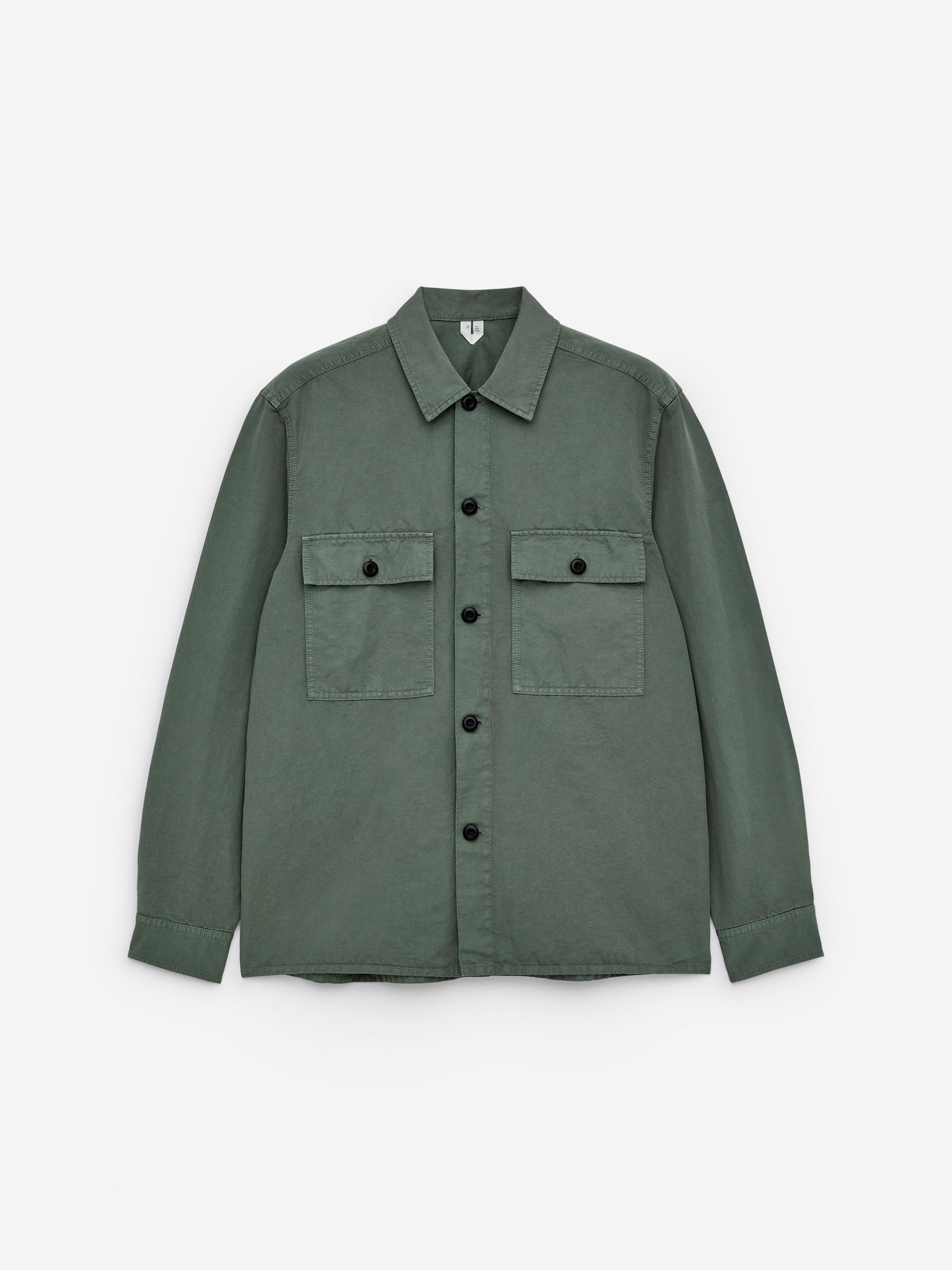 Cotton-Linen Overshirt-Green-16023