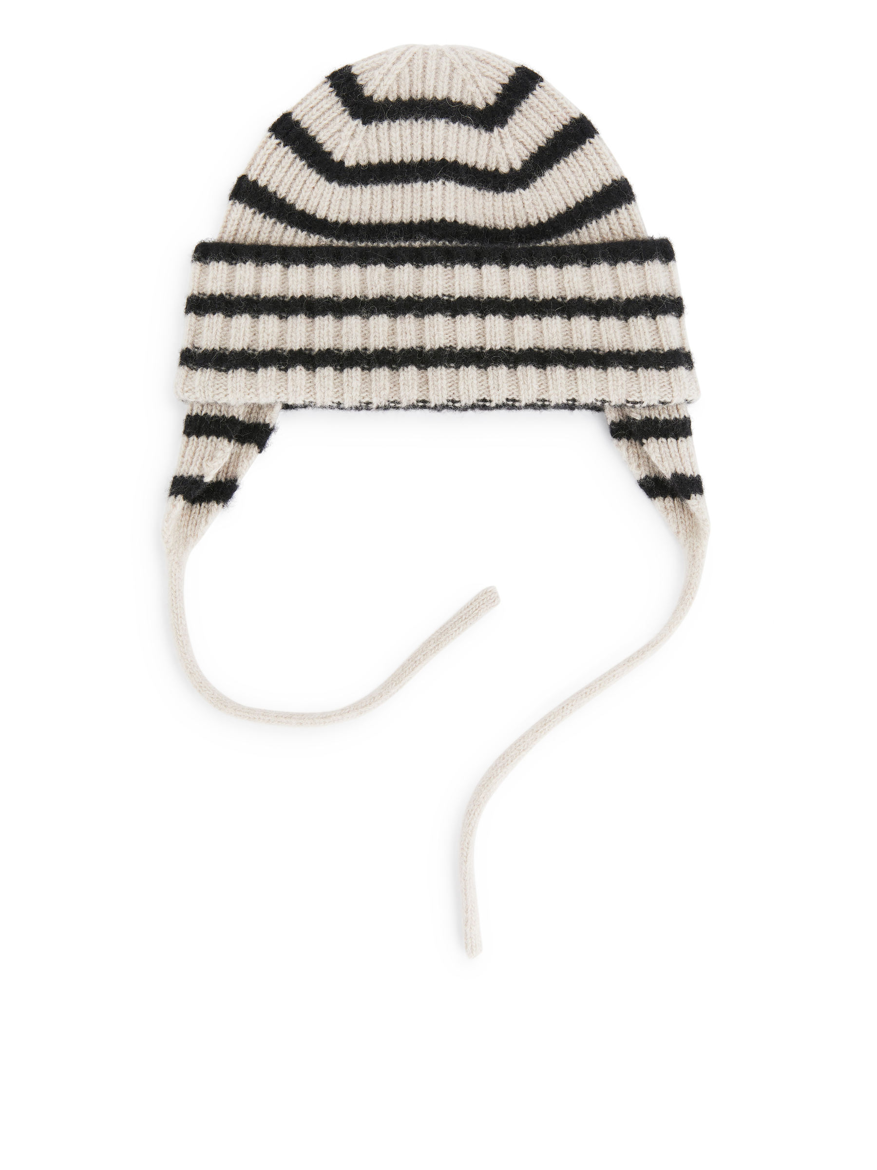 Wool Beanie - Beige/Black - Children - StillMedia/DescriptiveStillLife - 1