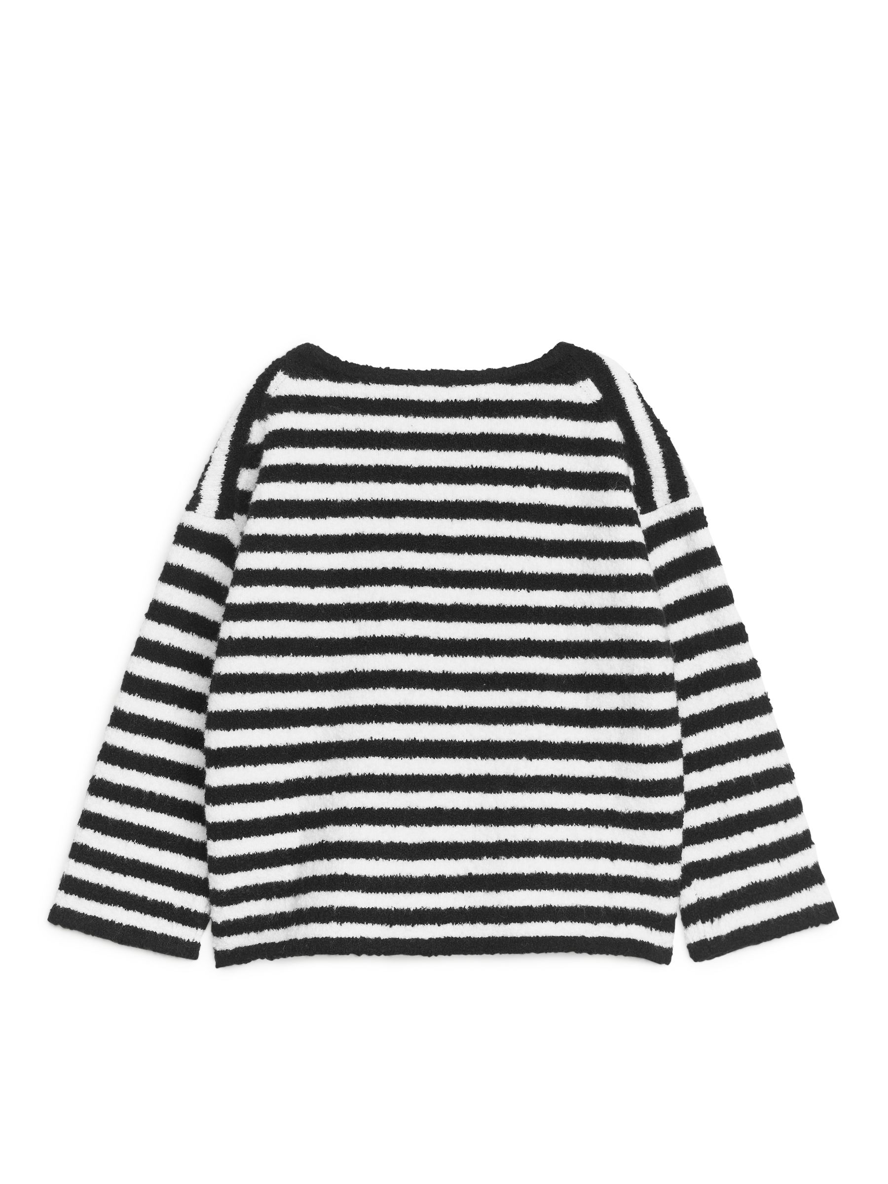 Flauschiger Pullover mit kastiger Passform - Schwarz/Weiß - Children - StillMedia/DescriptiveStillLife - 2