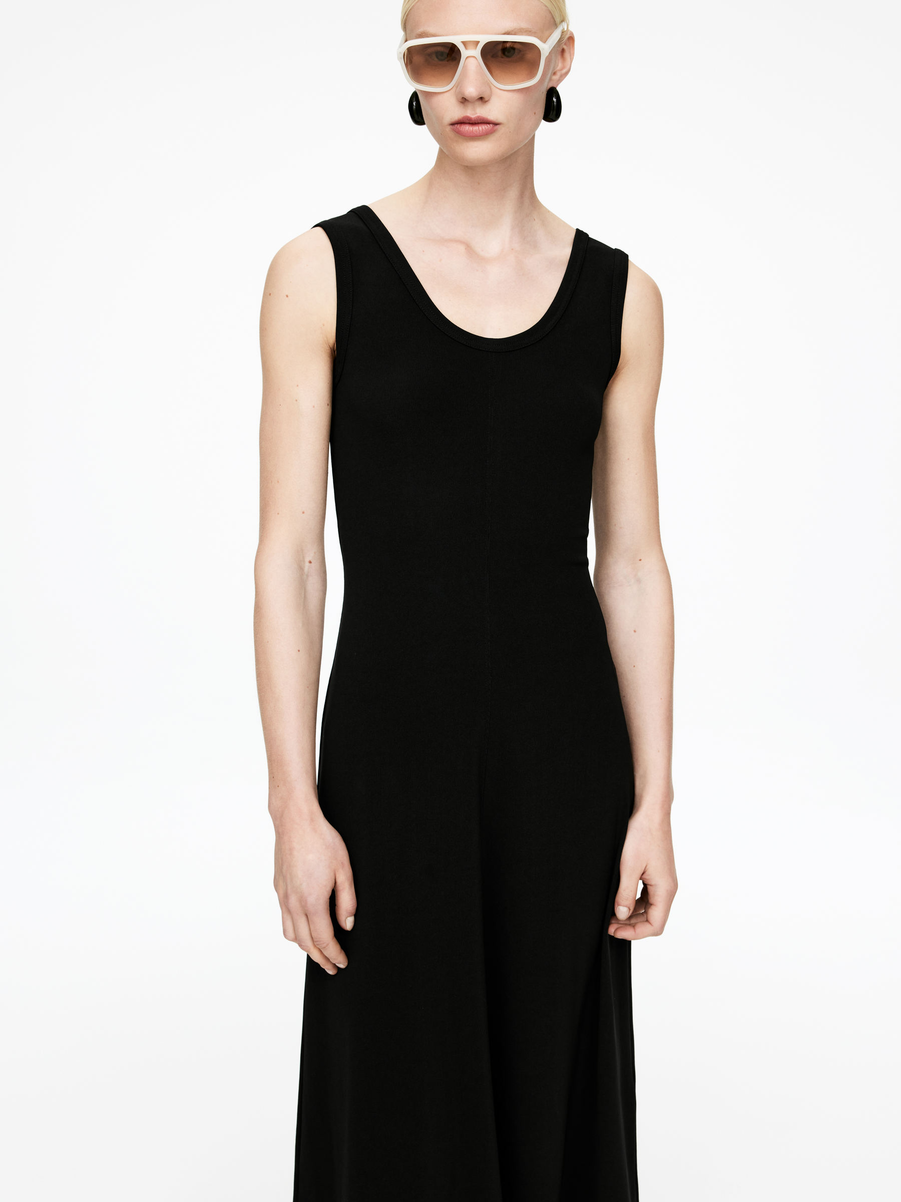 Rib Jersey Dress - Black - Regular fit - Women - StillMedia/Lookbook - 4