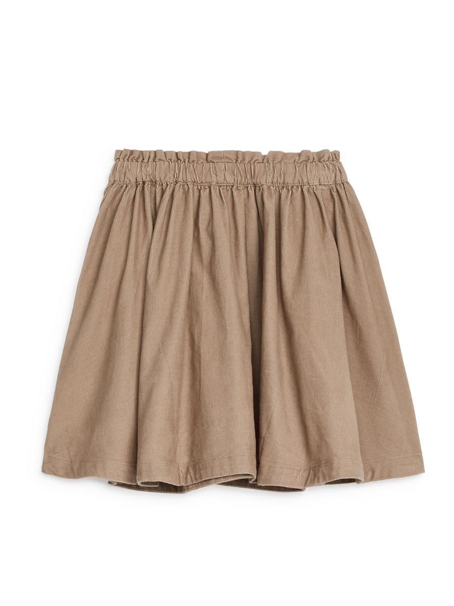 Corduroy Skirt-#97897C-13055