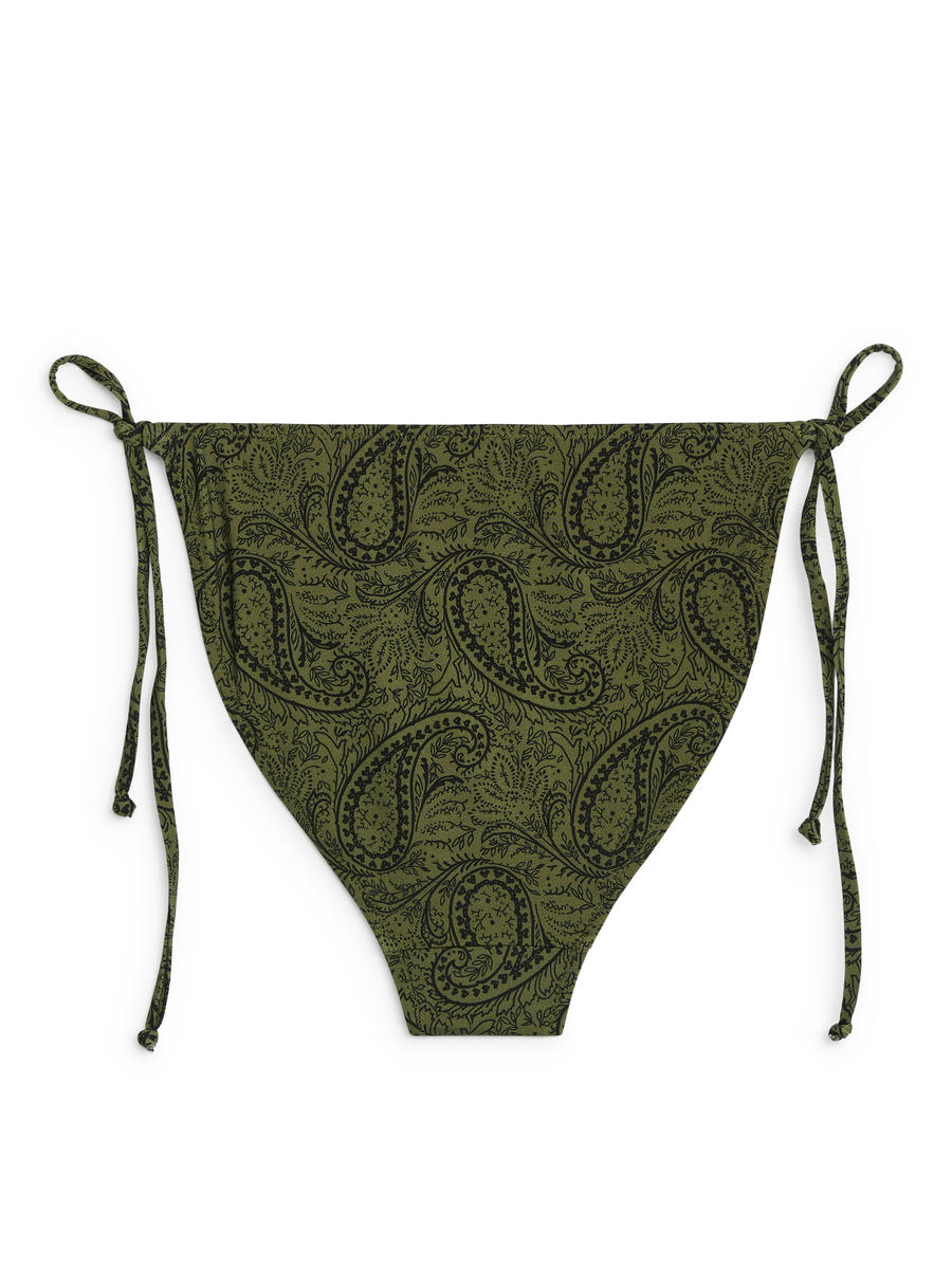 Tie Tanga Bikini Bottom - Green/Paisley - Women - 1223633002