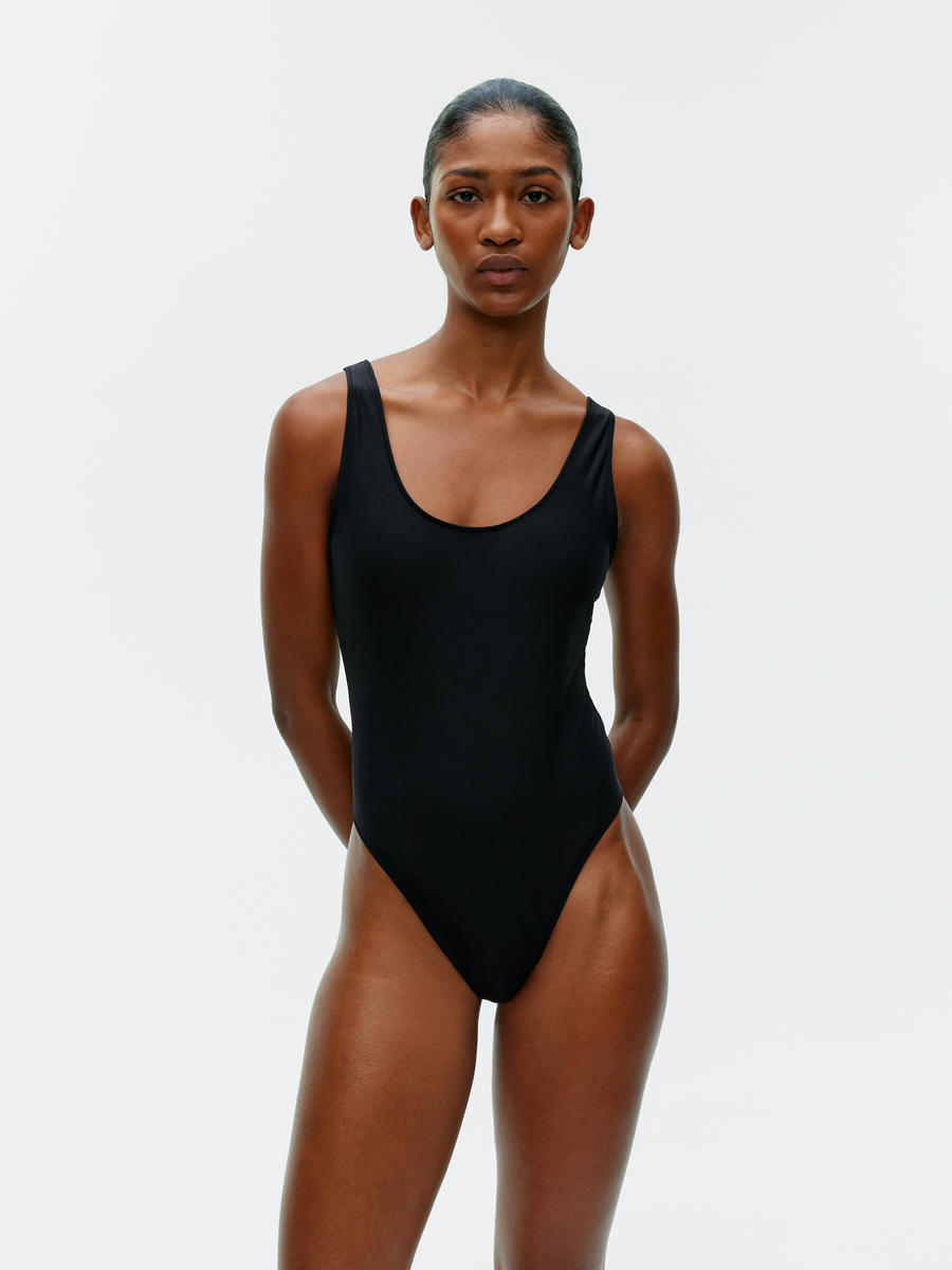 U-Neck Swimsuit-#272628-7557