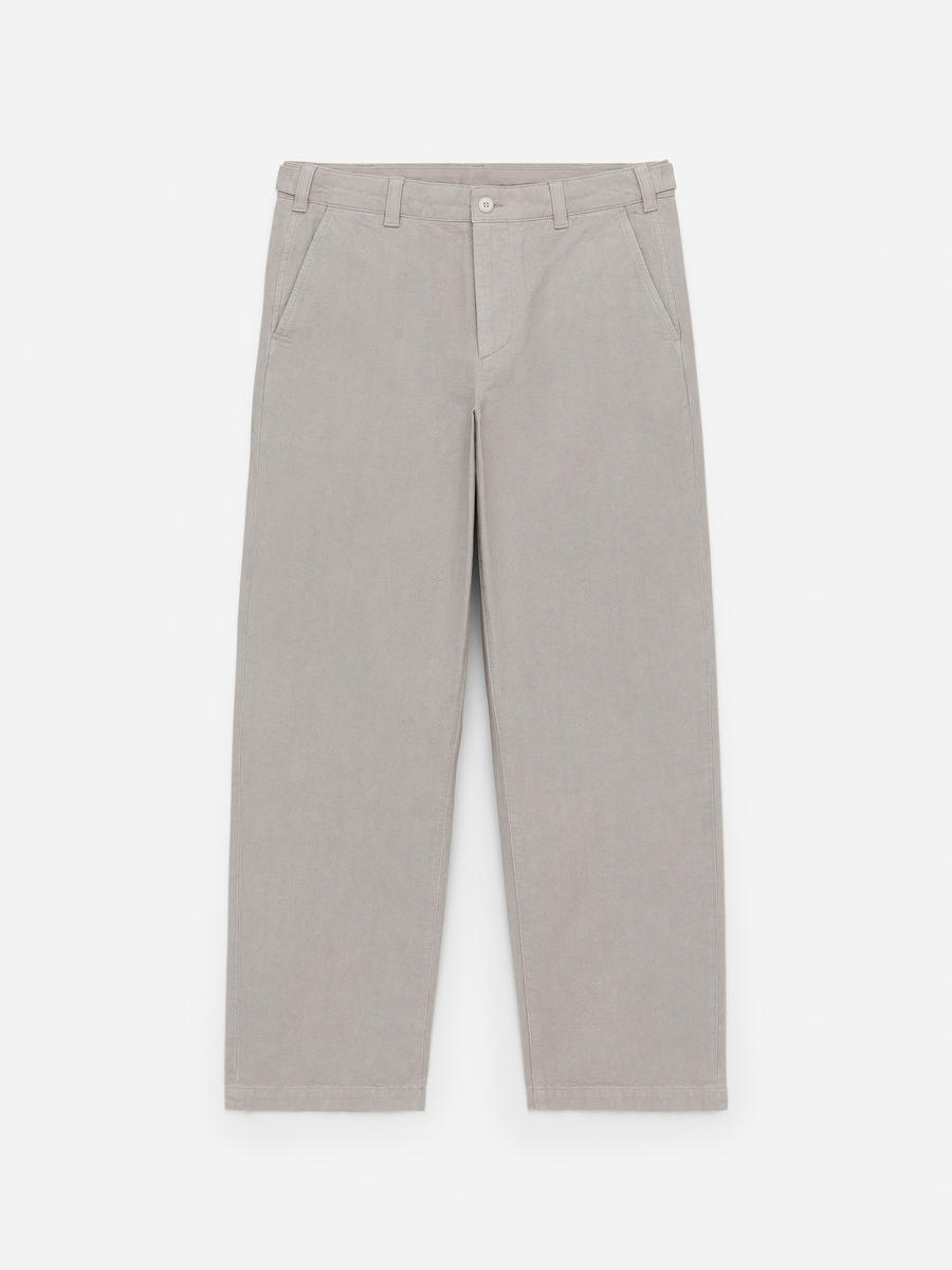 Relaxed Canvas Trousers-#BFC2C1-13738