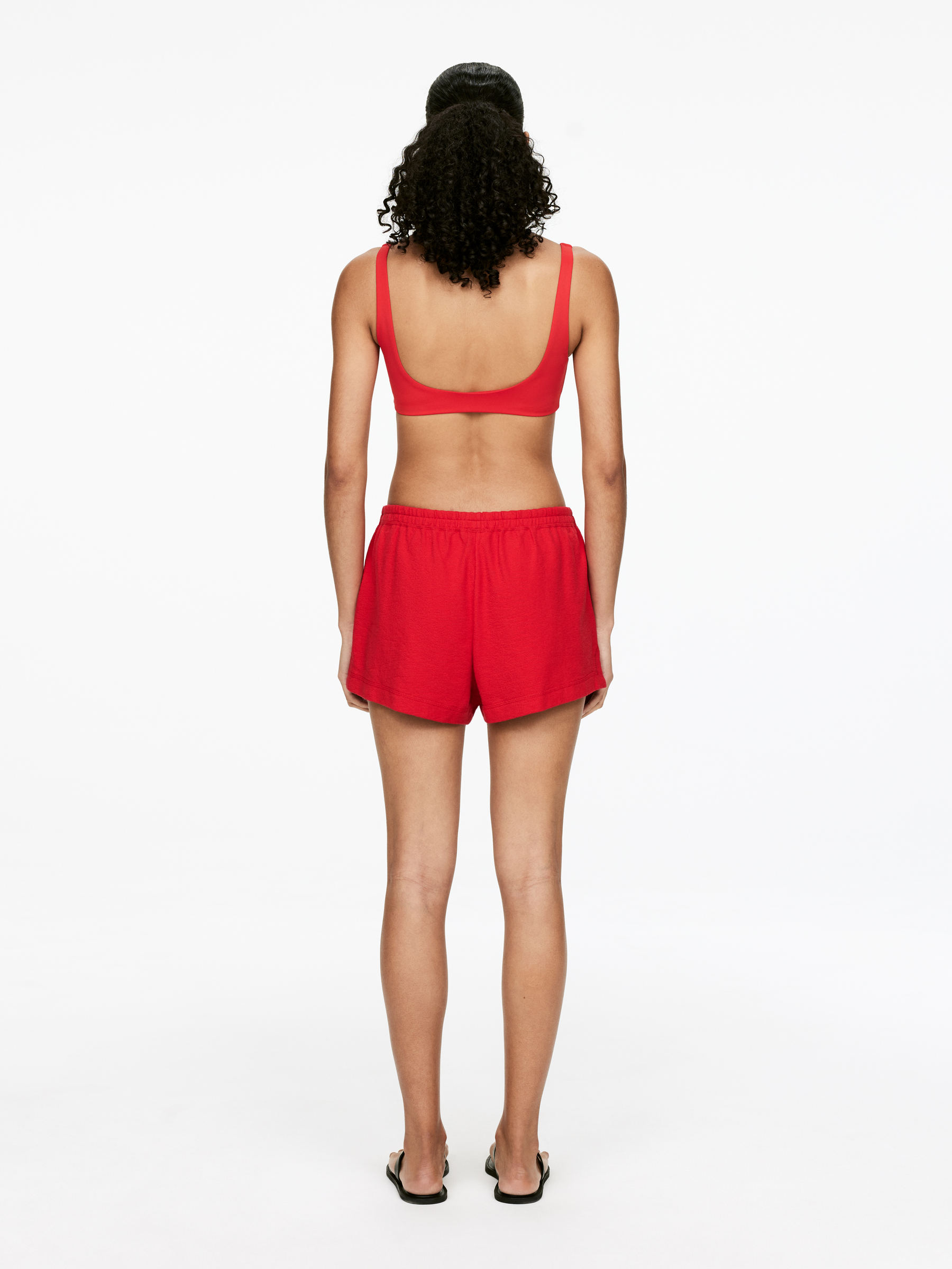 Towel Shorts - Red - Regular fit - Women - StillMedia/Lookbook - 5