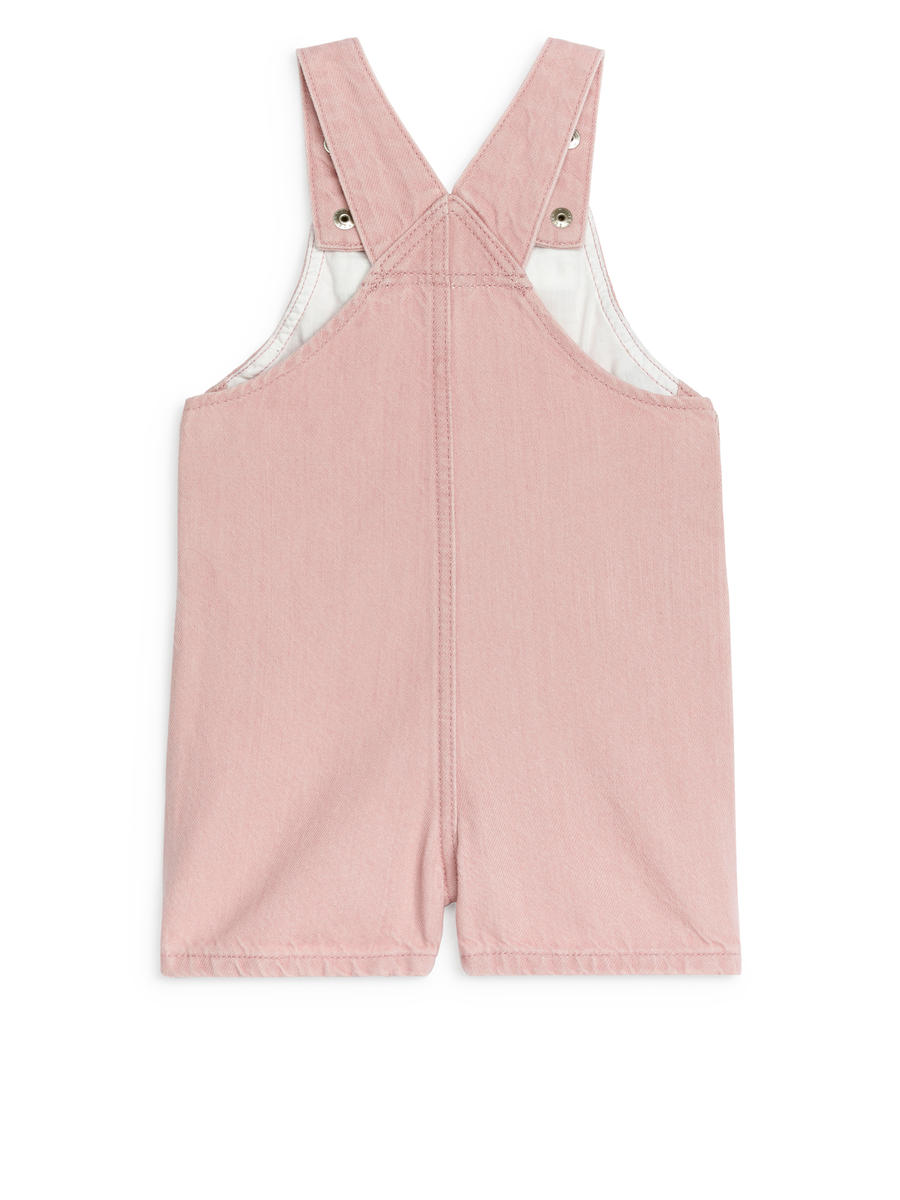 Short-Leg Cotton Dungarees - Dusty Pink - Regular fit - Children - 1228004001