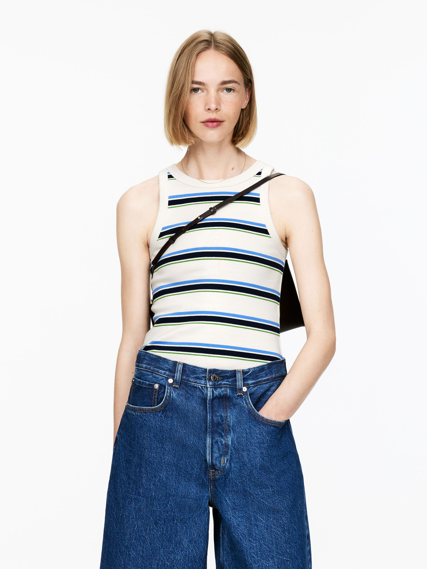 Rib Tank Top-#E9E4DA-15289
