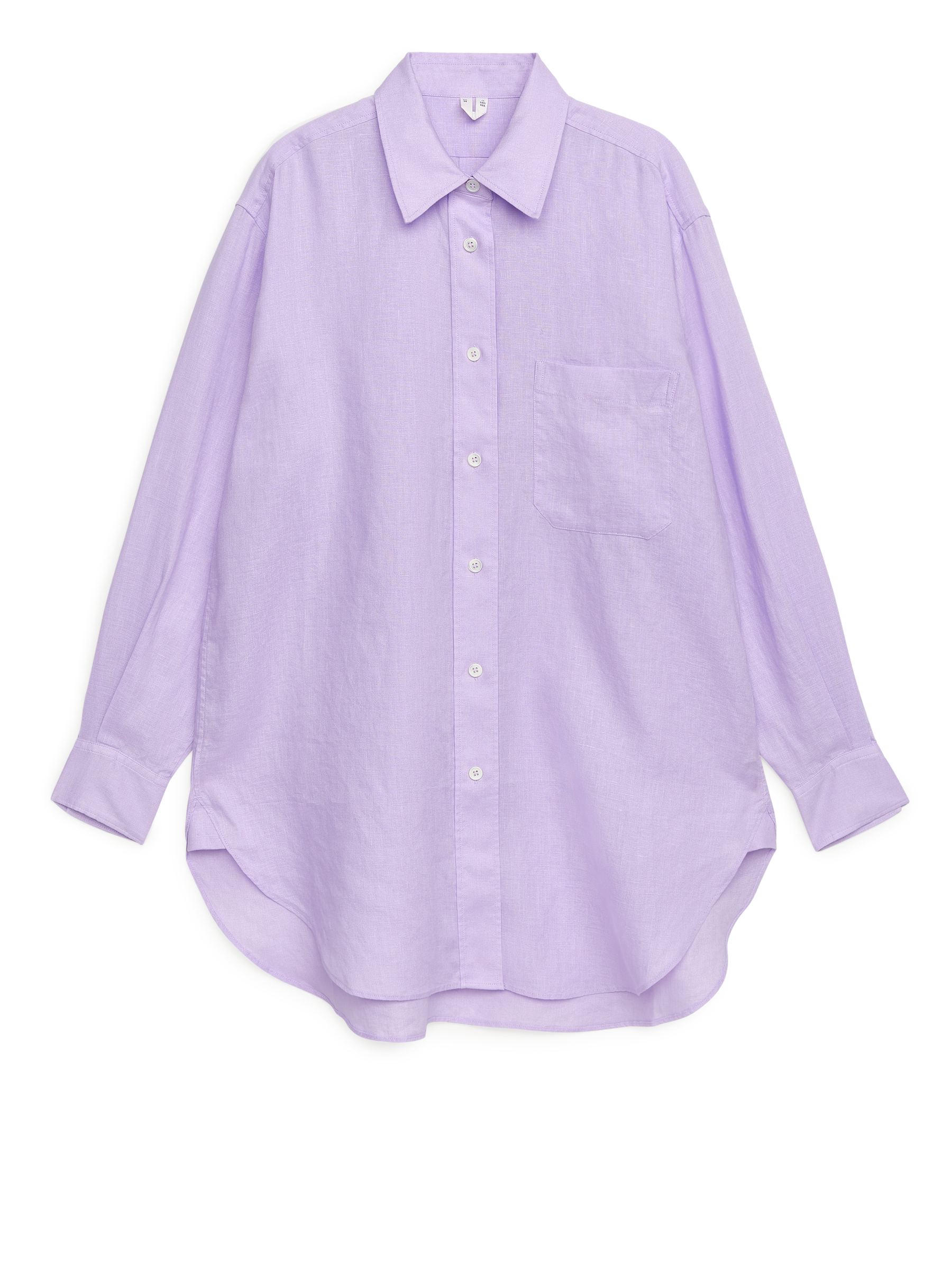 Oversized Linen Shirt-#BAB1D3-9480