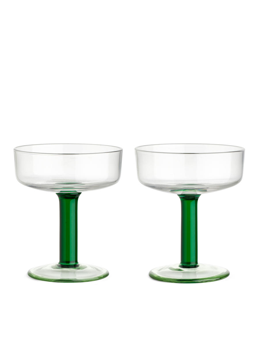 Coupe Glasses Set of 2 - Green - Homeware - 1108800003