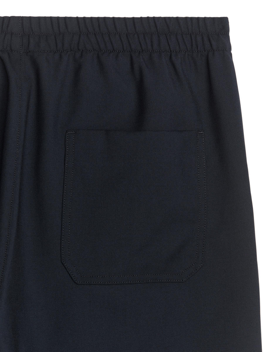 Hopsack Drawstring Trousers-#272930-8082