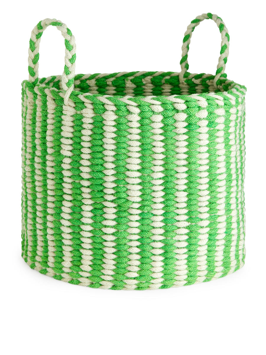 Storage Basket 41 cm - Green/Off White - Homeware - 1133441001