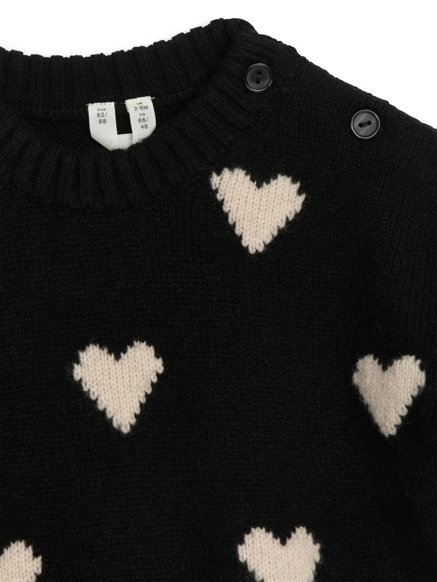 Intarsia Knitted Jumper-#272628-12792