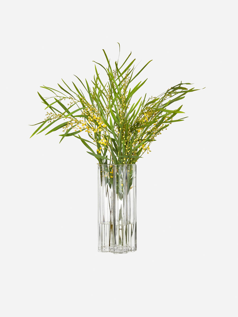 Irregular Glass Vase 25 cm-Transparent-2760