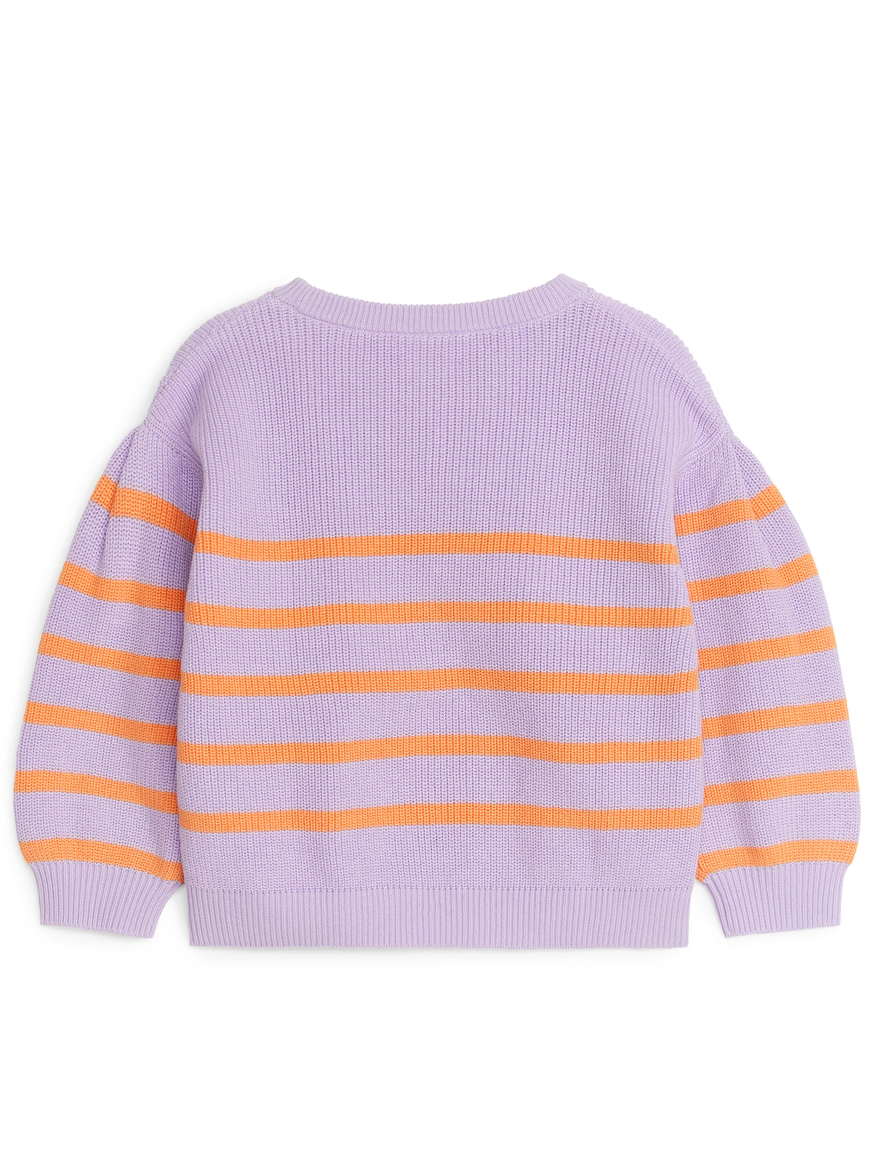 Bawełniany sweter w prążki - Liliowy/Pomarańczowy - Luźny fason - Children - StillMedia/DescriptiveStillLife - 2