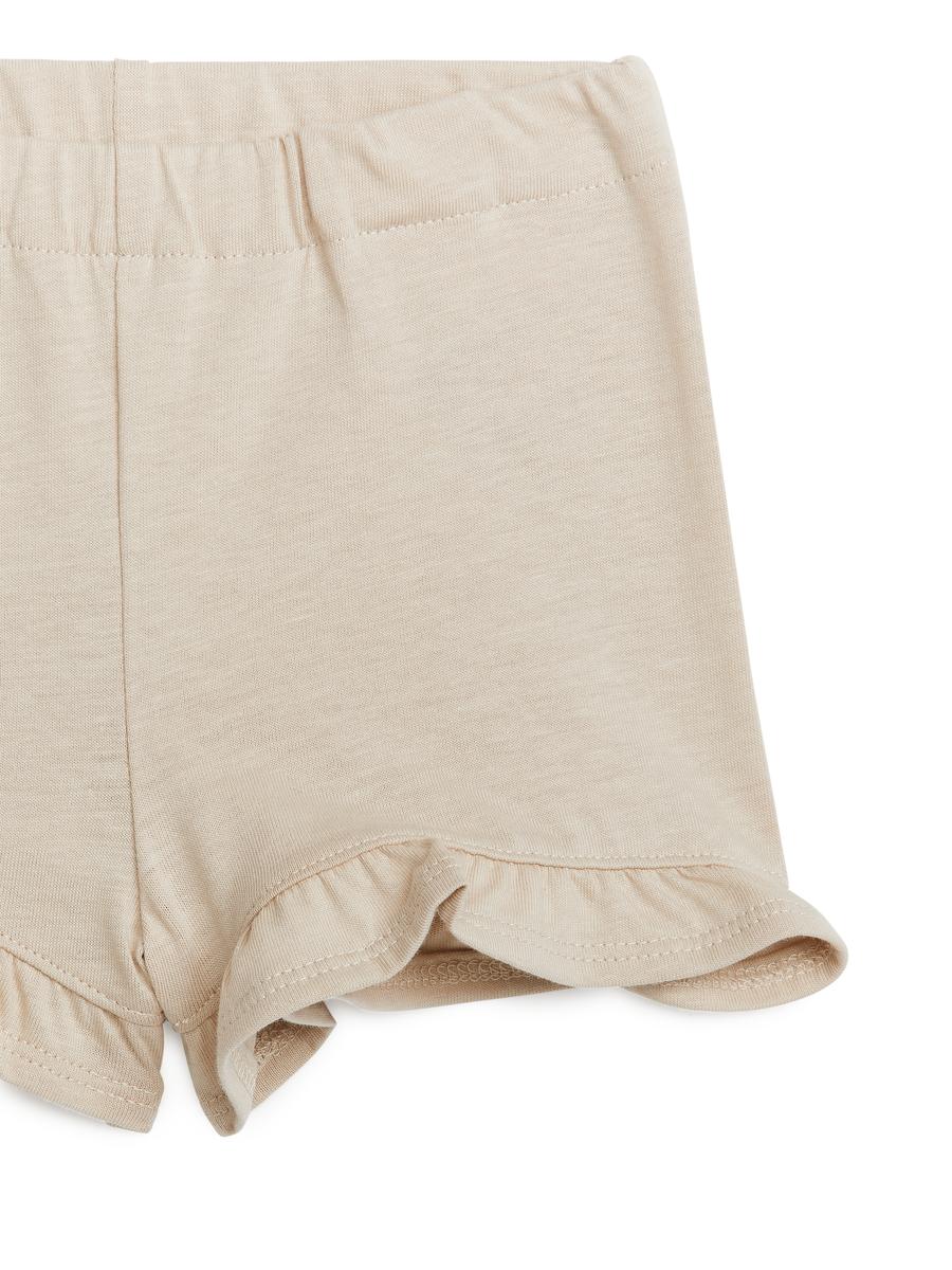 Frilled Jersey Shorts - Beige - Regular fit - Children - 1158171001