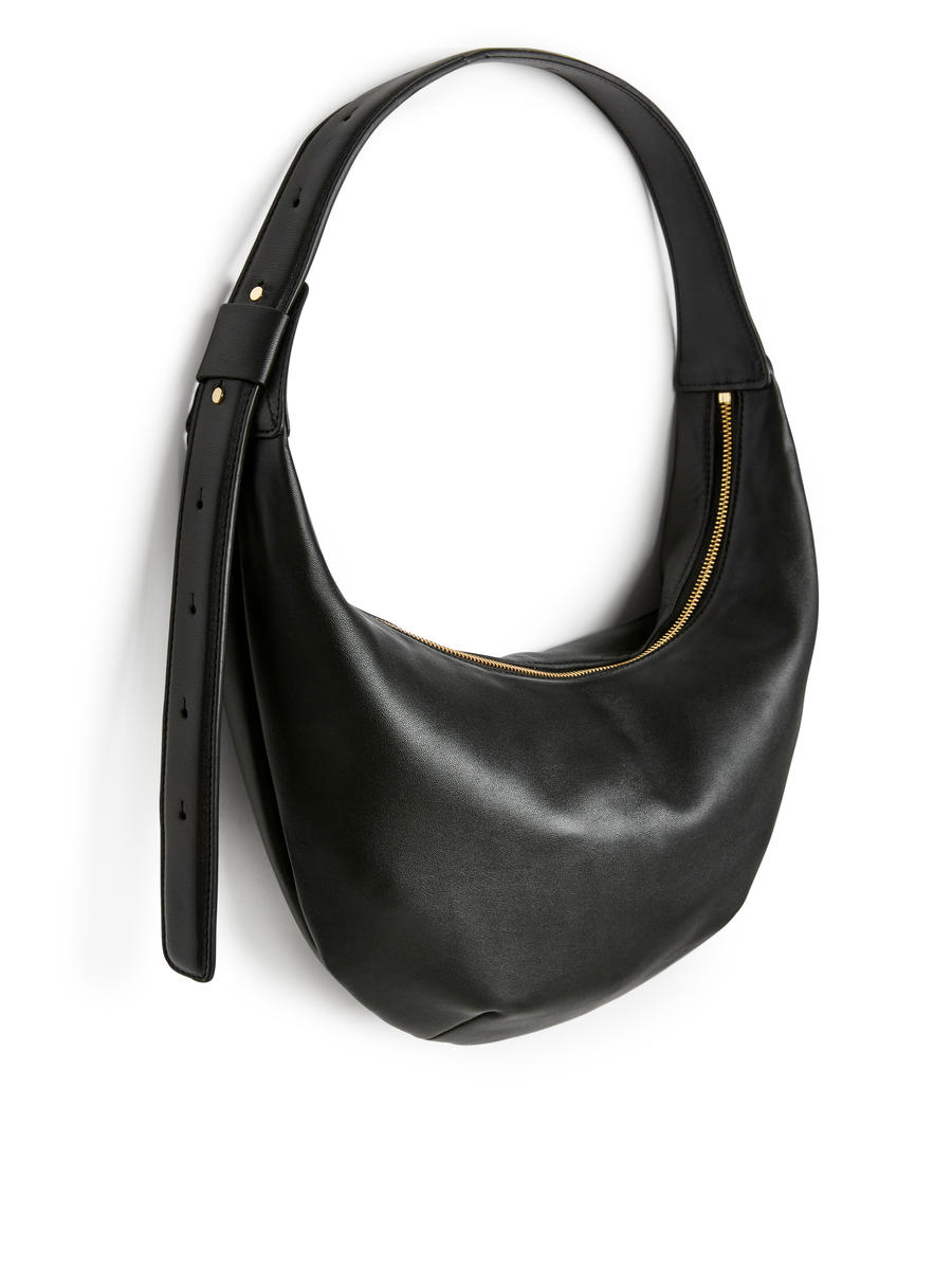 Mid Size Curved Shoulder Bag-#272628-5589