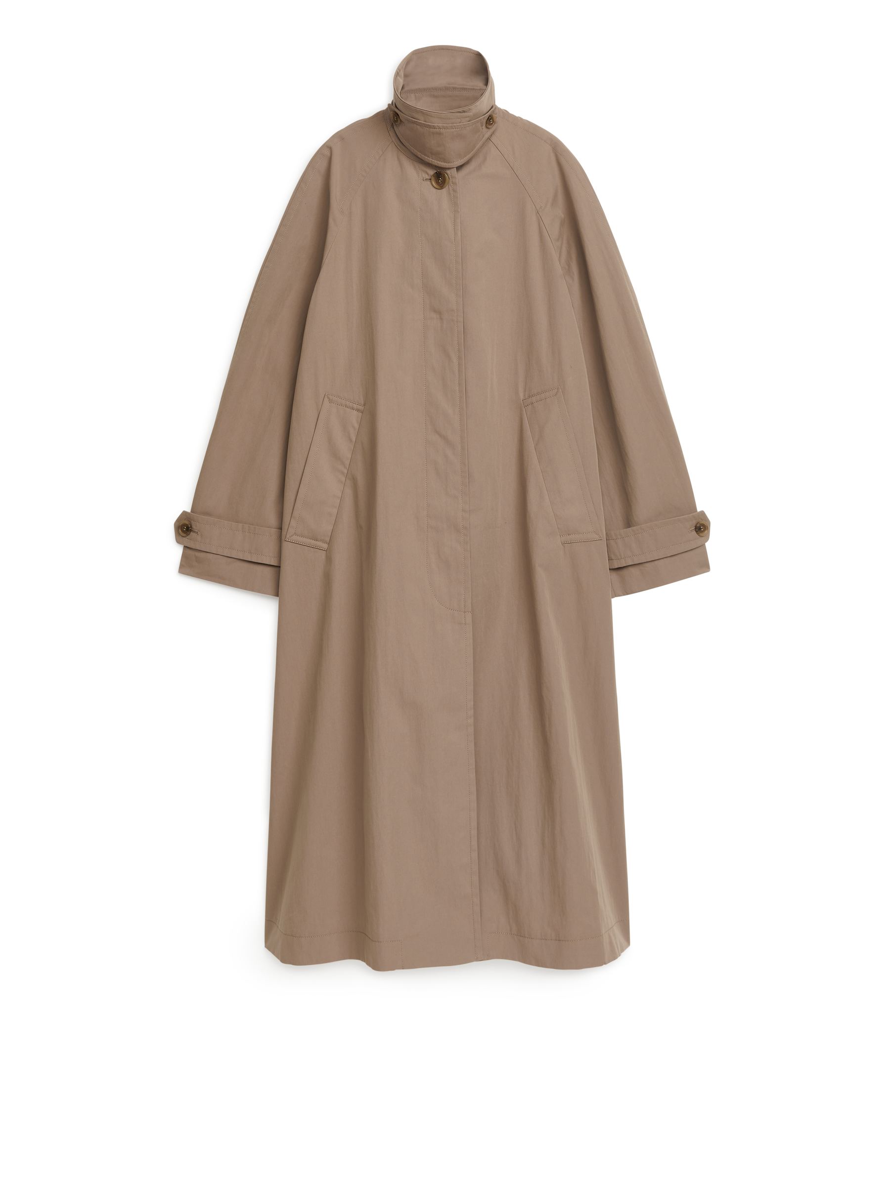 Trench in misto cotone - Beige scuro - Oversize - Women - StillMedia/DescriptiveStillLife - 2