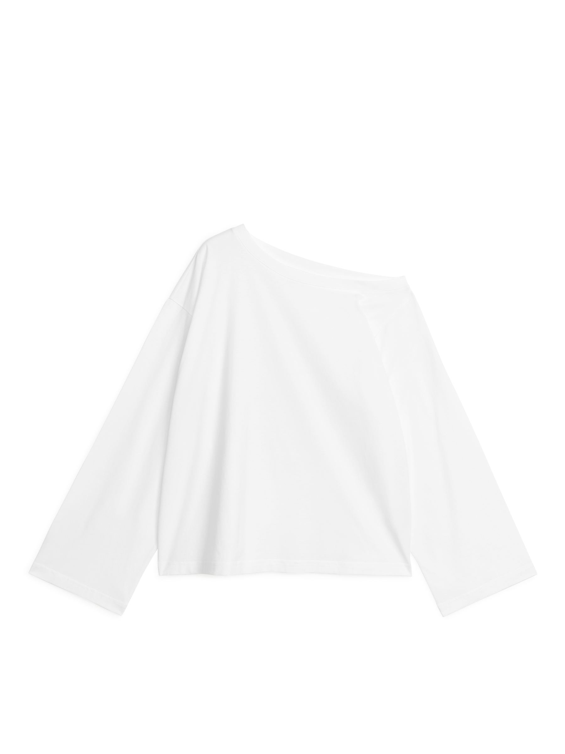 T-shirt con scollo asimmetrico - Bianco - Oversize - Women - StillMedia/DescriptiveStillLife - 1