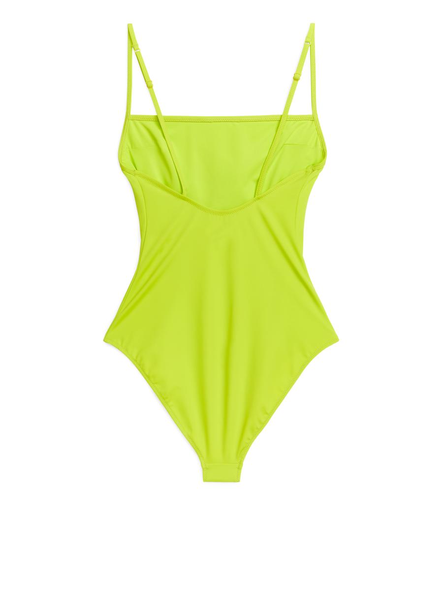 Square-Neck Swimsuit - Yellow - Regular fit - Women - 1043225006