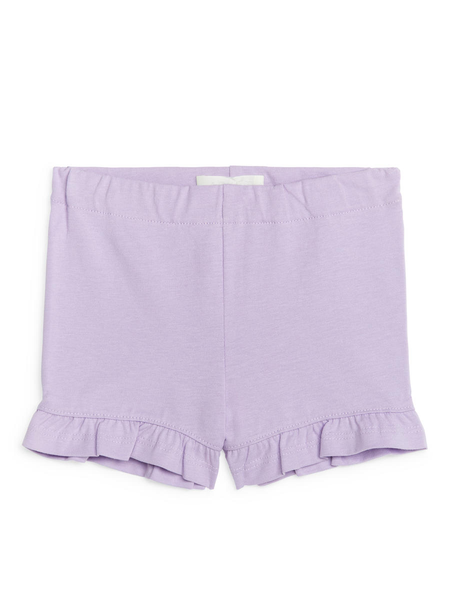 Gerüschtes Jersey-Shorts-#B4A0C9-5244