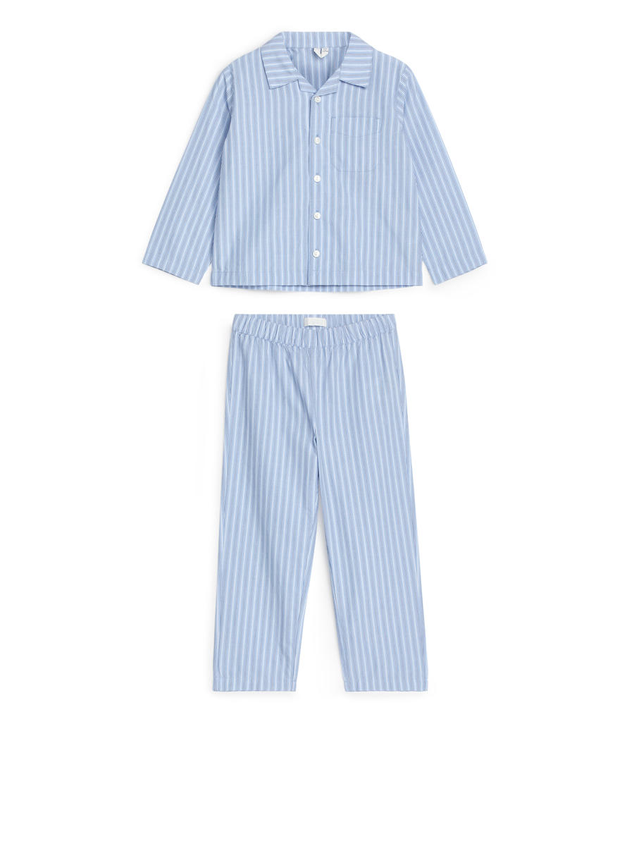 Pyjama Set Light Blue Striped Children ARKET DK