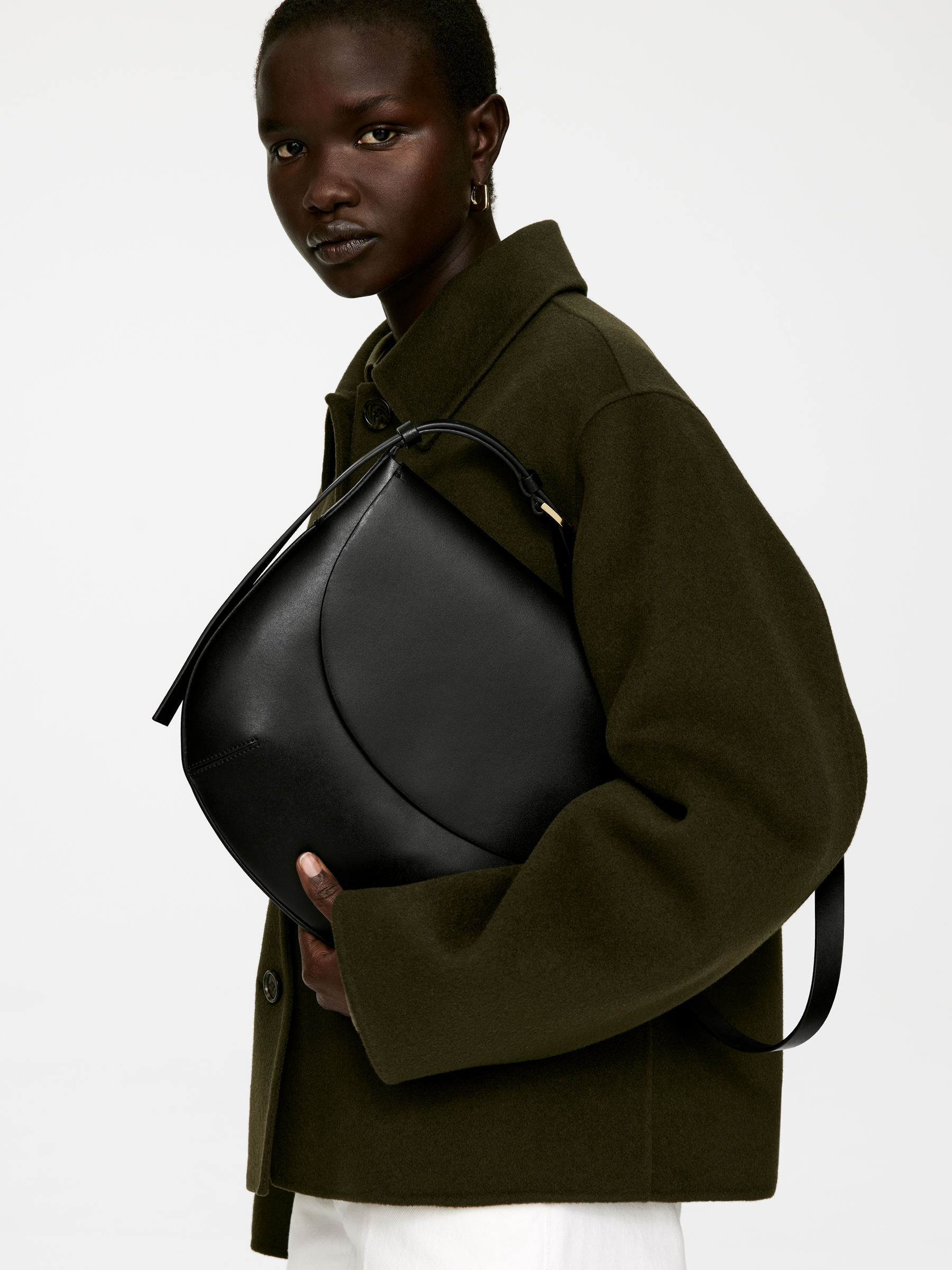 Leather Shoulder Bag-#272628-14760