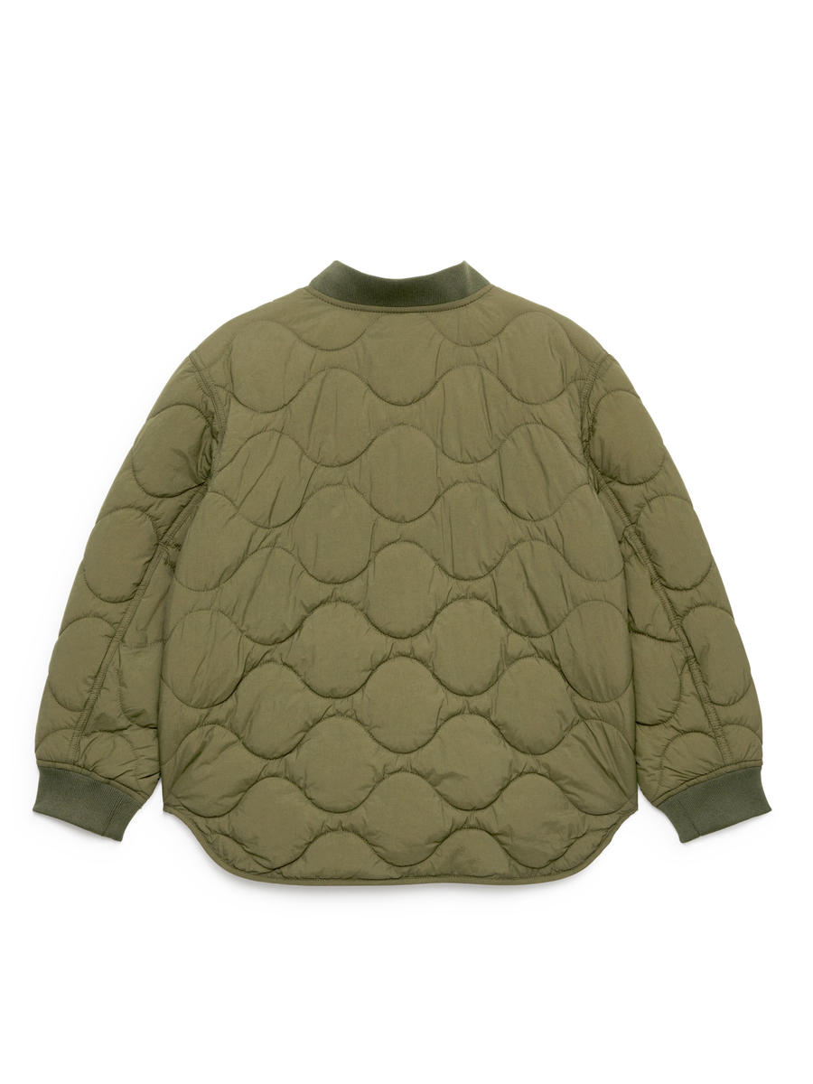 Quilted Jacket-#6A6856-12499