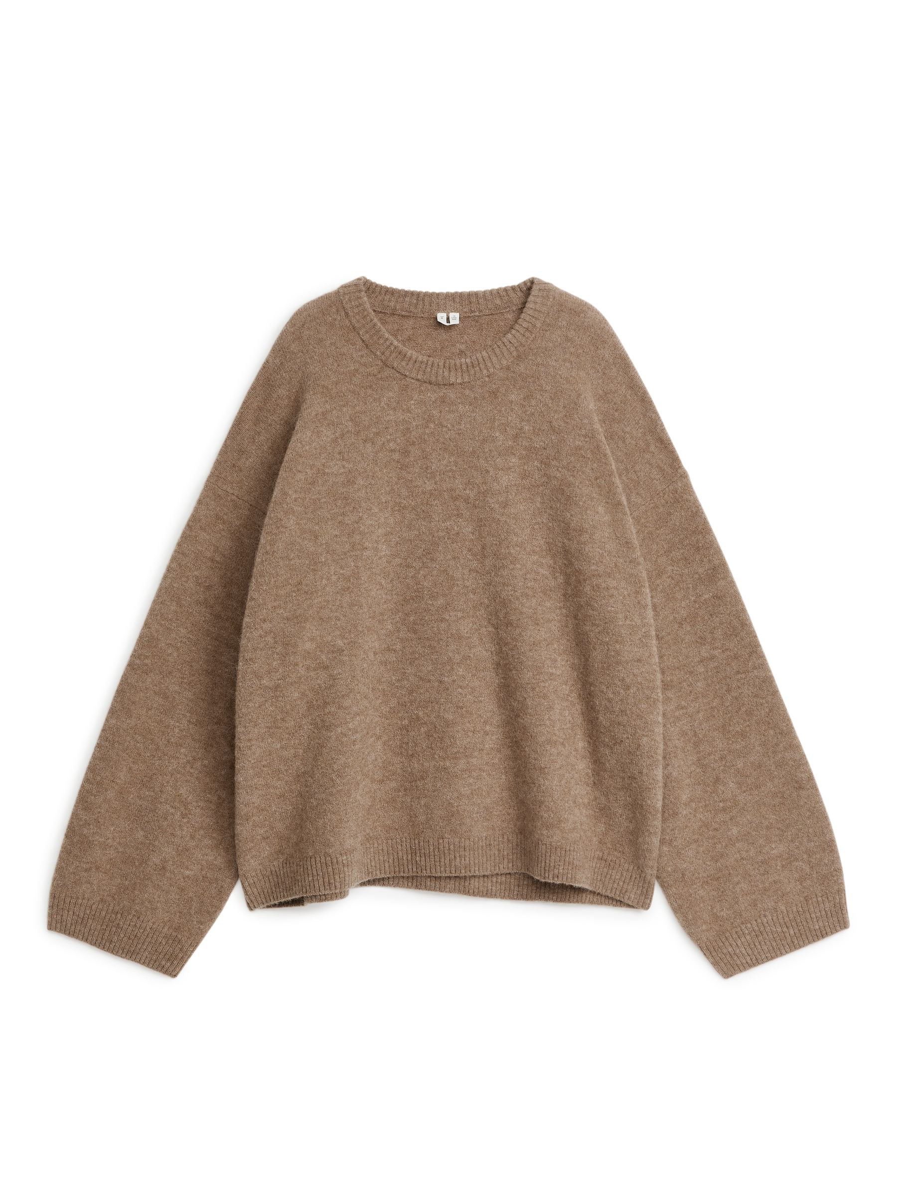 Pullover aus Alpakawolle und Wolle - Dunkelbeige - Loose Fit - Women - StillMedia/DescriptiveStillLife - 1