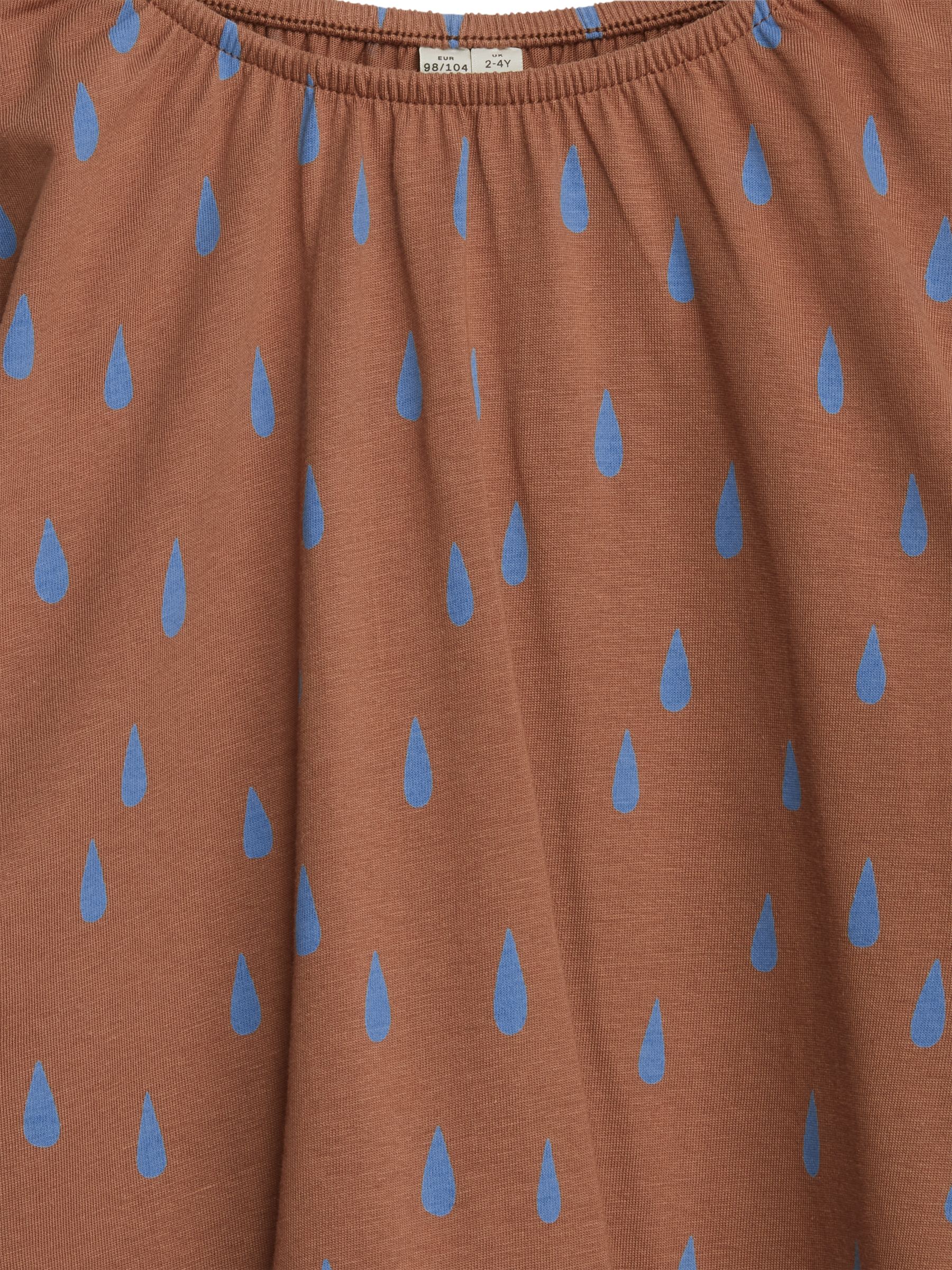 Gathered Jersey Top - Terracotta/Light Blue - Children - StillMedia/DescriptiveDetail - 1