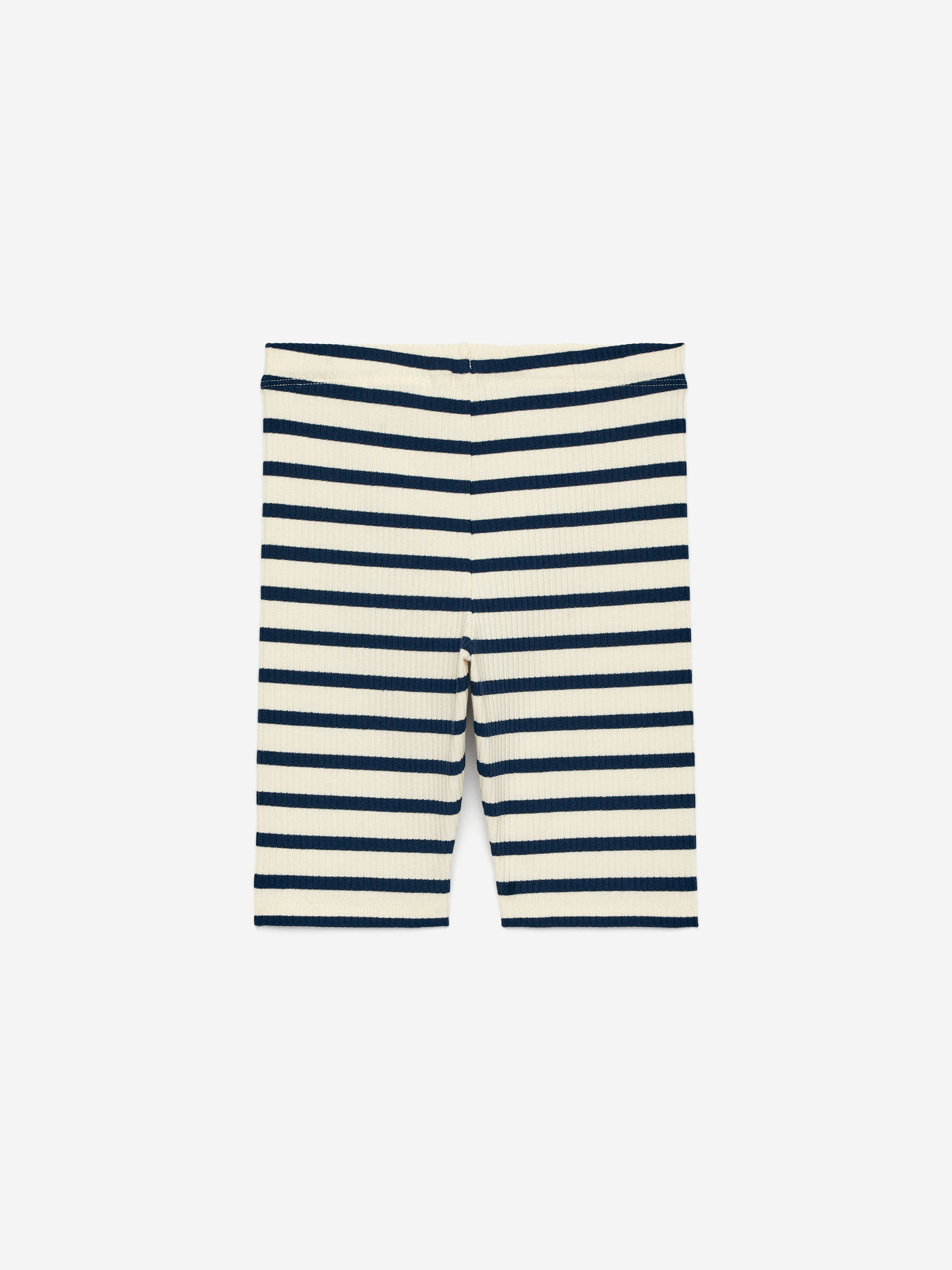 Ribbed Bicycle Shorts - Blue/Off White - Slim fit - Children - StillMedia/DescriptiveStillLife - 1