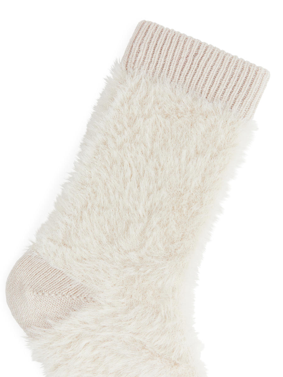 Flauschige Socken - Cremeweiß - Women - 1198630001