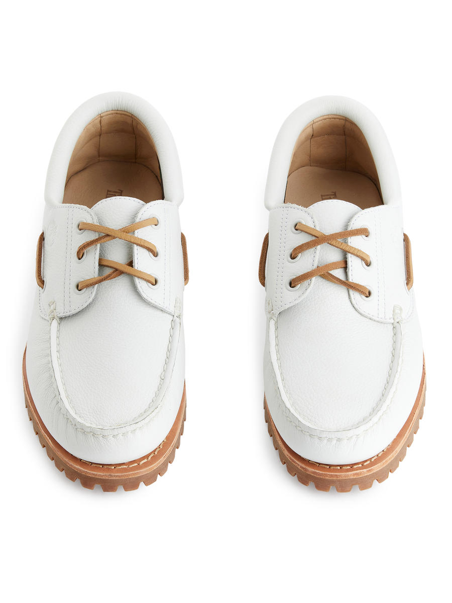 Timberland 3-Eye Lug Handsewn Boat Shoe-#EDEEE6-7065