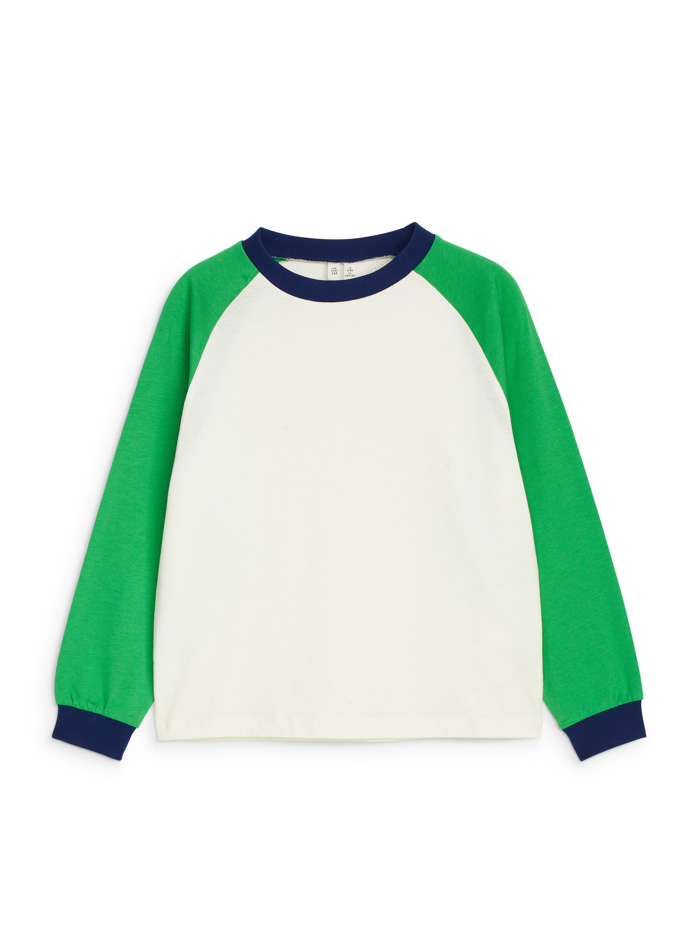 Long-Sleeve T-Shirt – White/Green – Children – ARKET NL