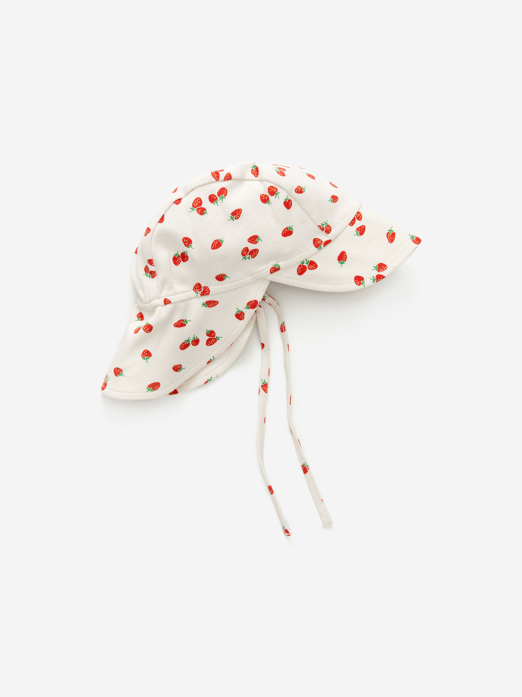 Jersey Sun Hat - Off White/Strawberries - Children - StillMedia/DescriptiveStillLife - 1