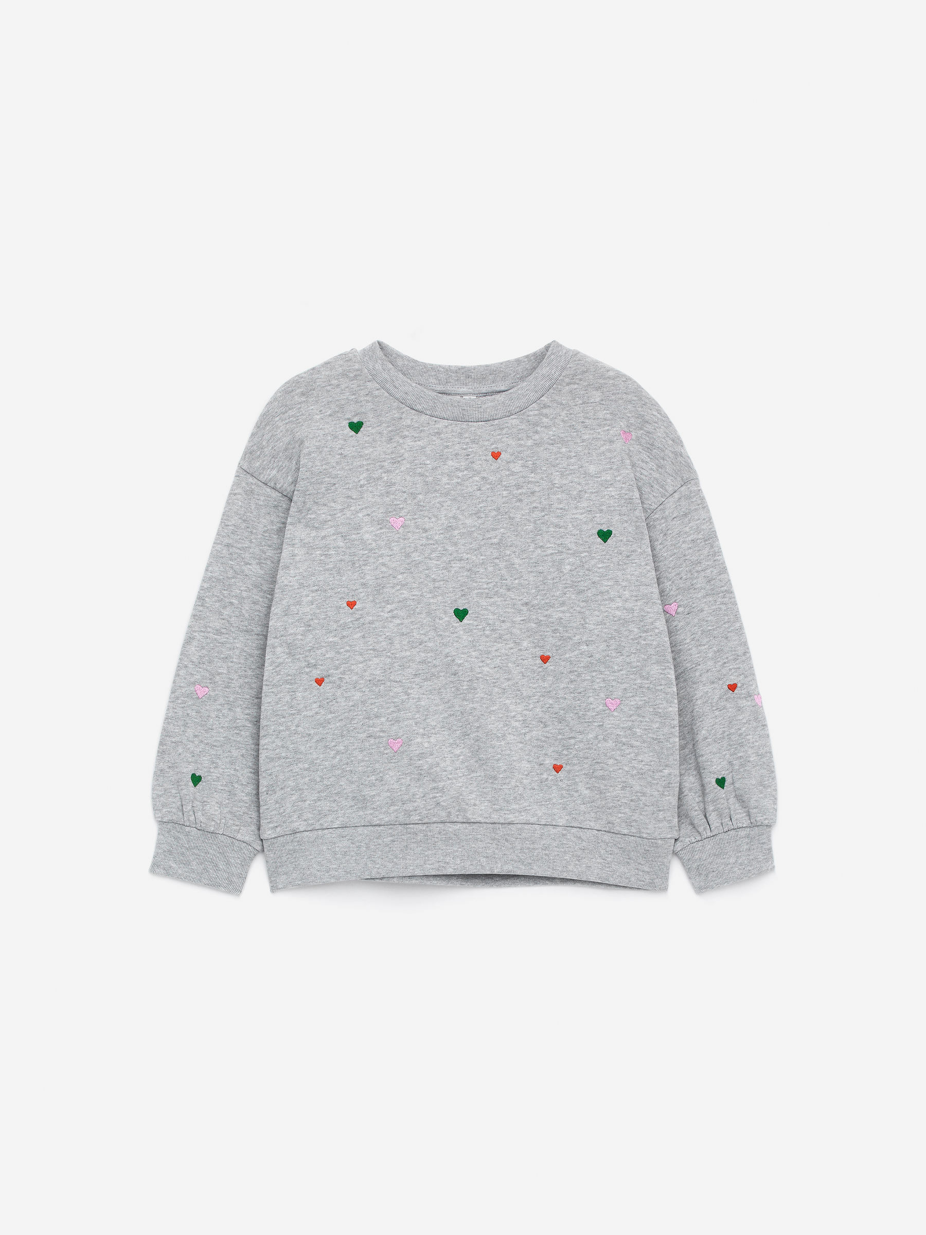 Embroidered Sweatshirt-#AAAAAA-15960