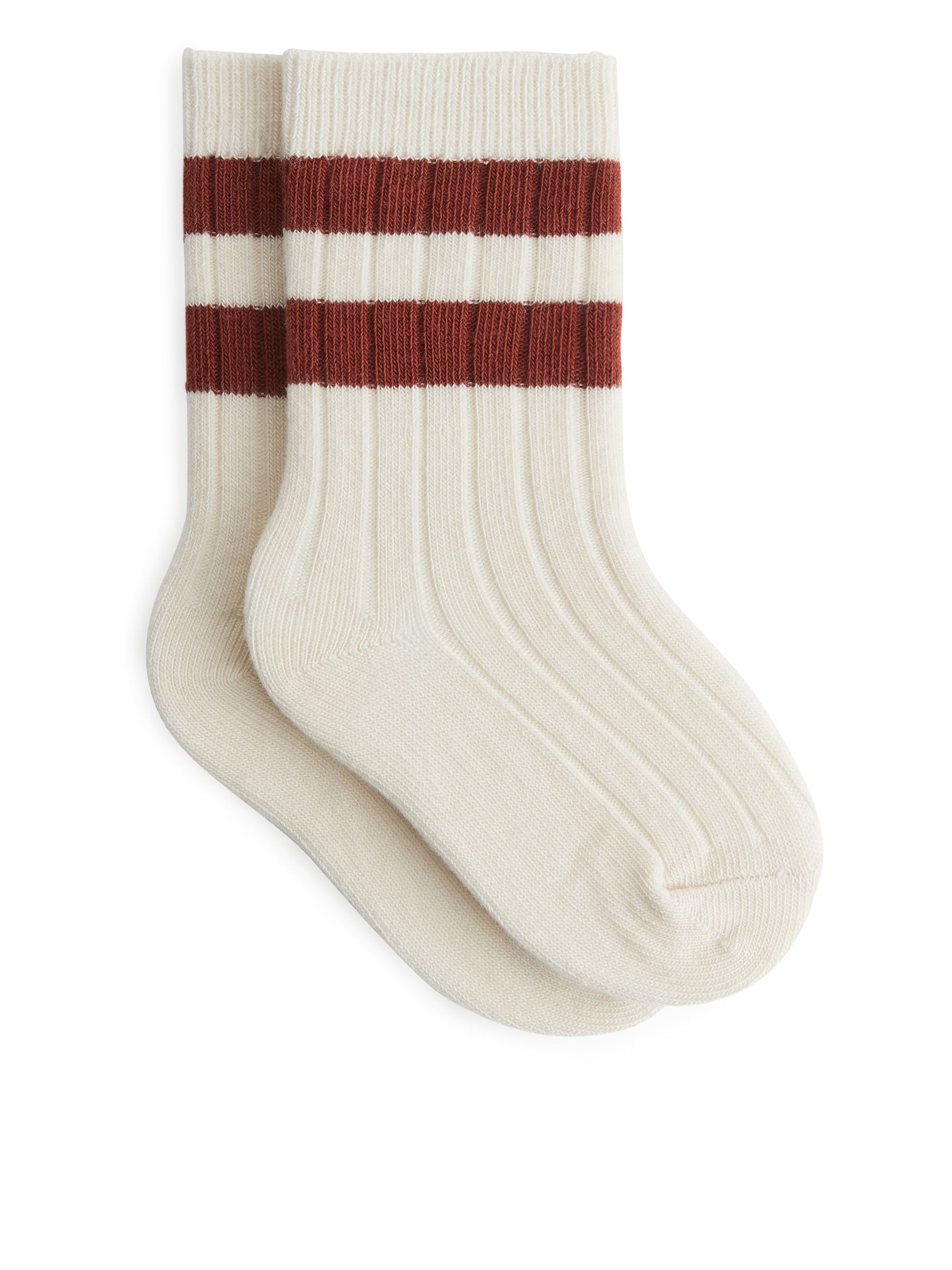 Calcetines para bebé de canalé - Off White/Terracotta - Children - StillMedia/DescriptiveStillLife - 1