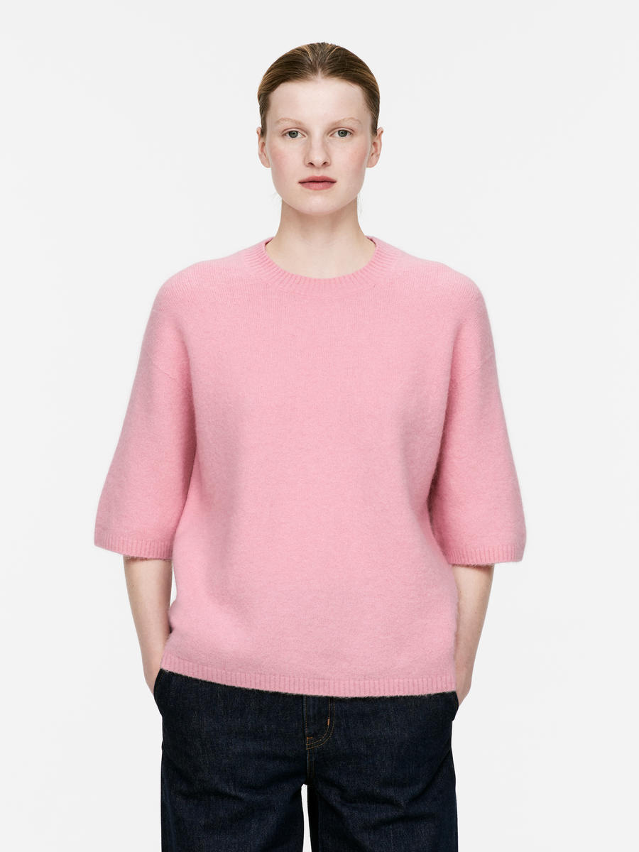 Alpaca-Wool Blend Jumper-#CEA9B9-13758