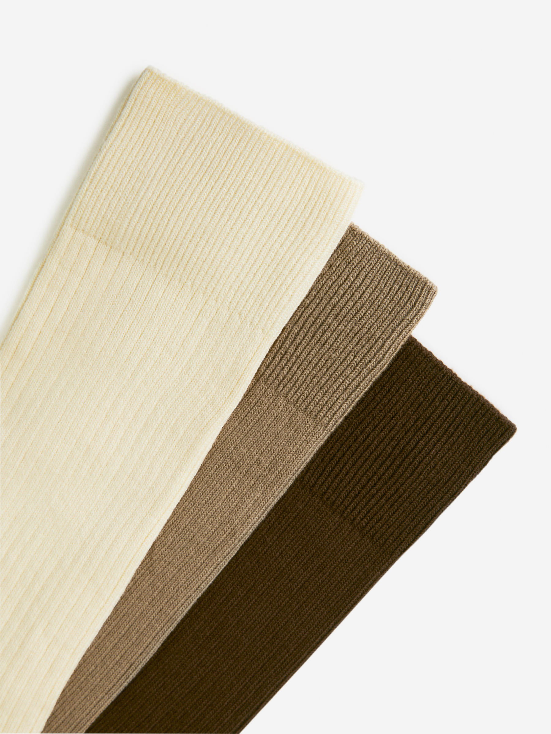 Gerippte Socken aus Supima-Baumwolle, 3er-Pack - Beige - Herren - StillMedia/DescriptiveDetail - 2