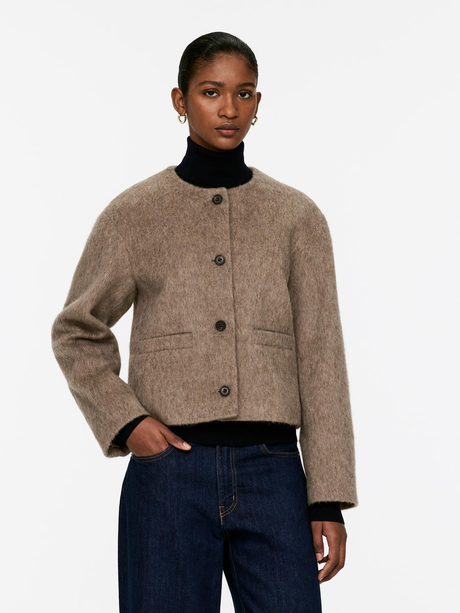 Brushed wool coat womens online