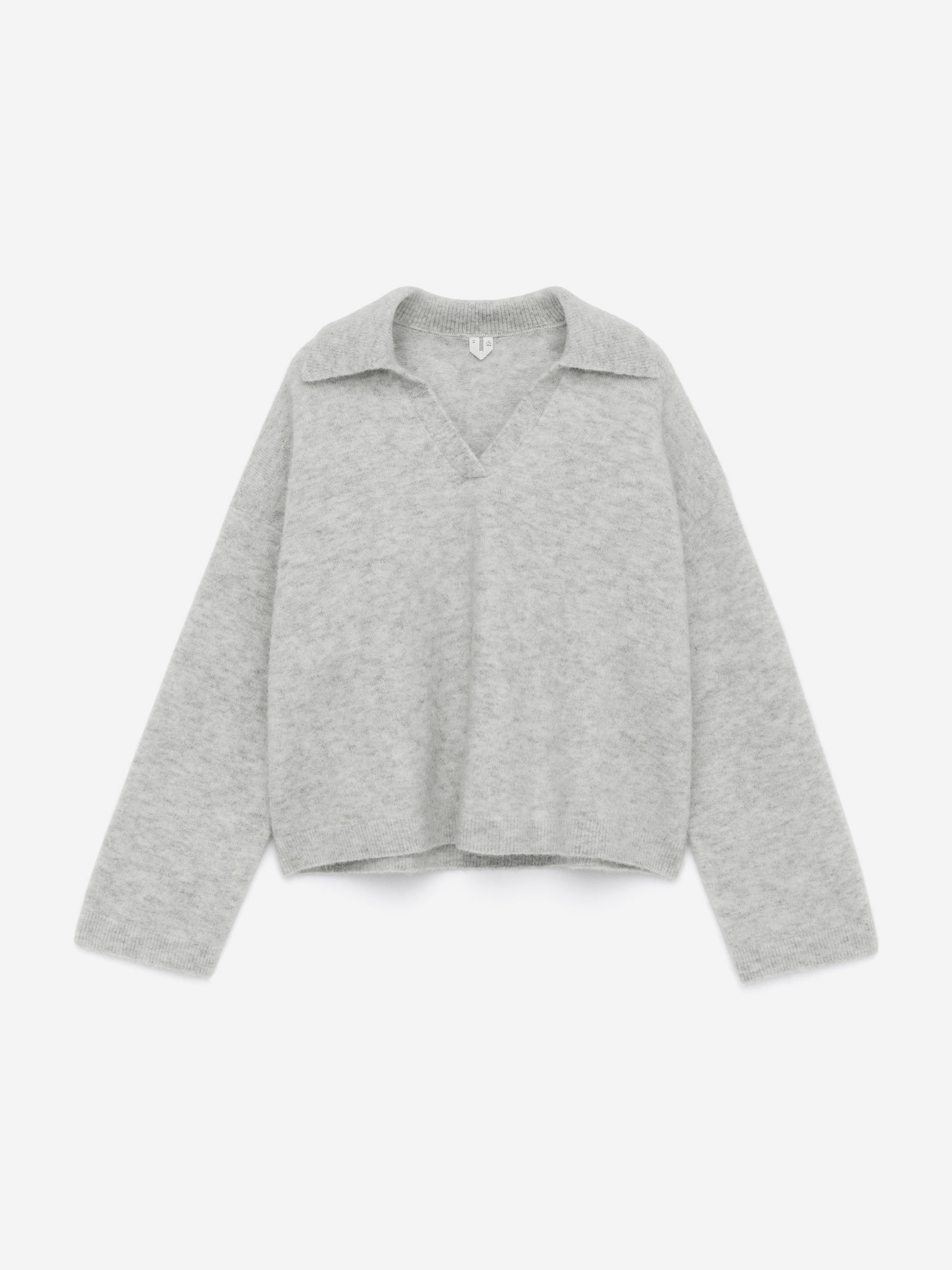 Alpaca-Wool Blend Jumper-#B4B4B4-16055