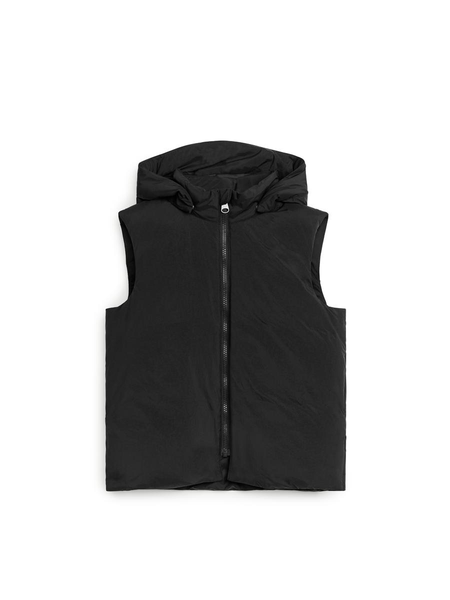 Detachable Hood Vest-#272628-8711