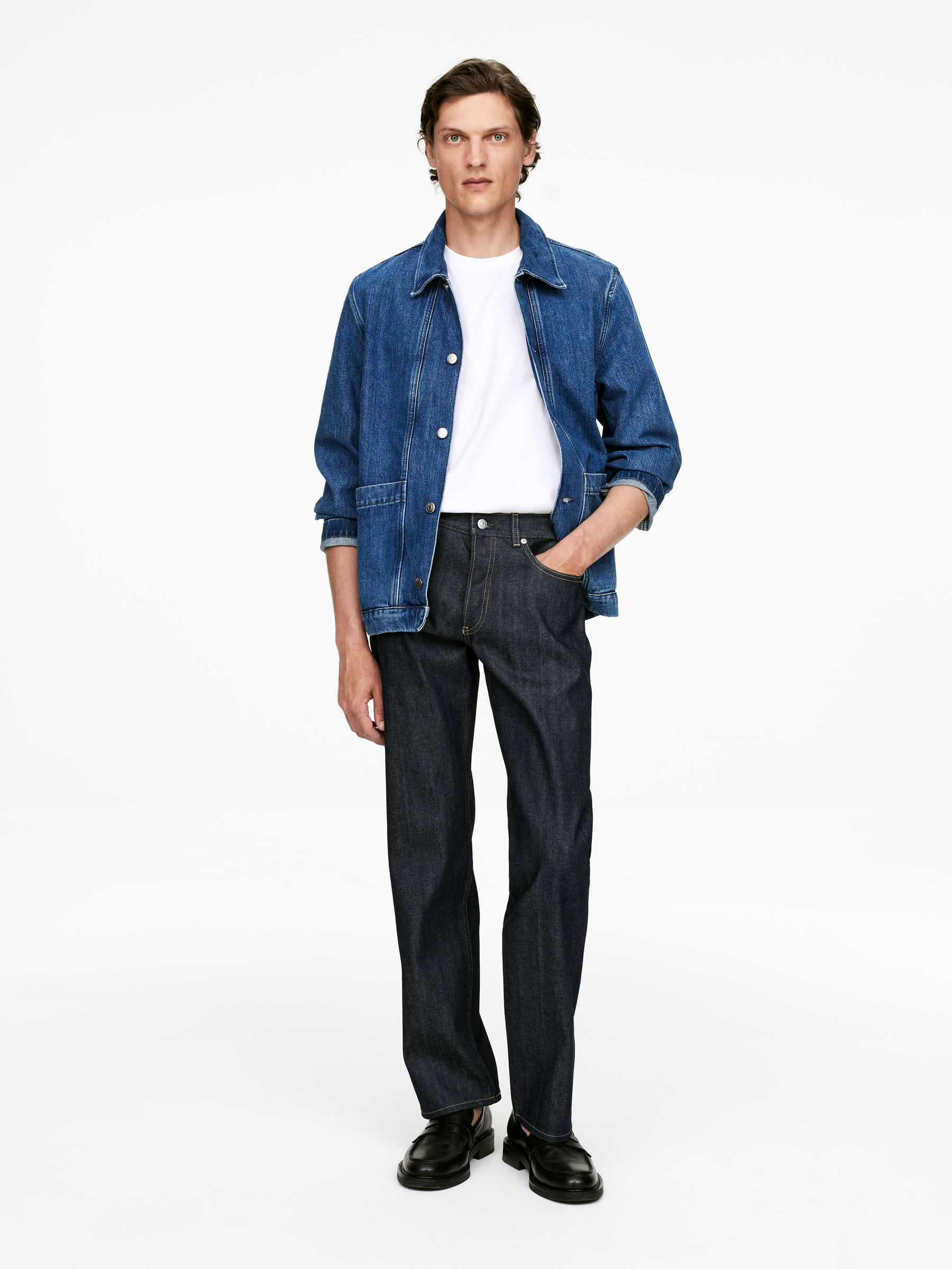 OCEAN Loose Straight Jeans-#272930-15401