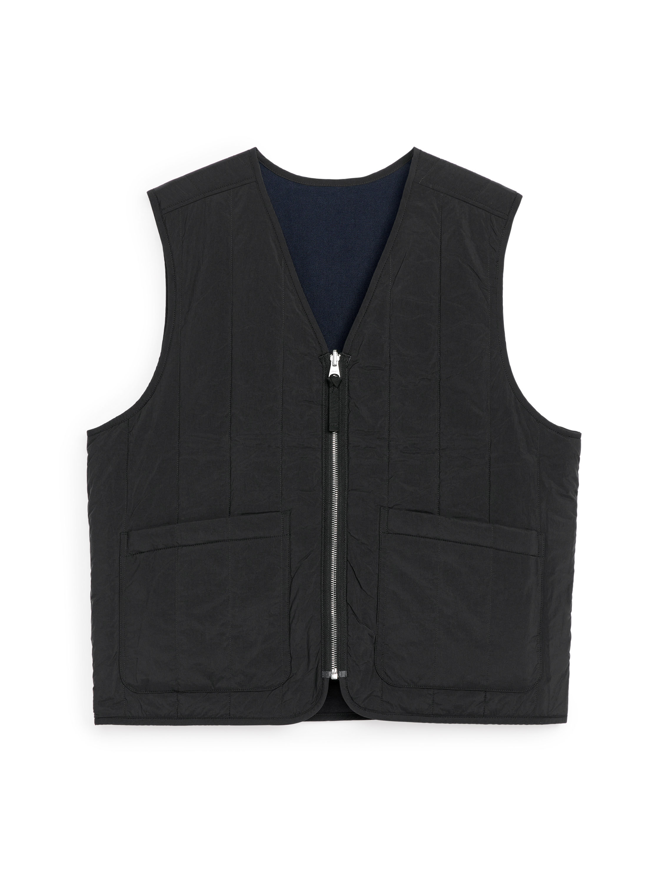 Reversible Quilted Vest – Dark Blue – Men – ARKET DK