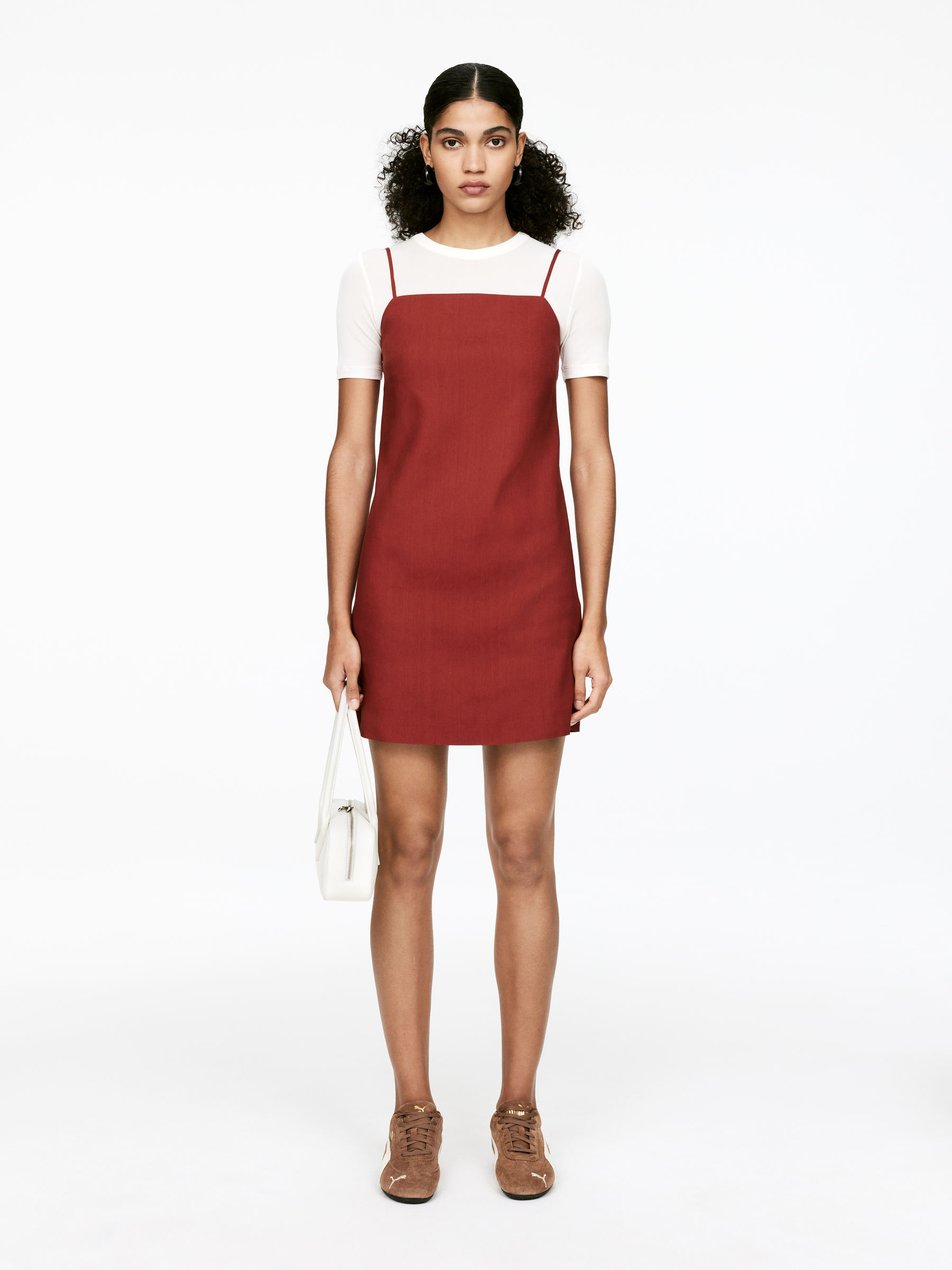 Linen-Blend Strap Dress