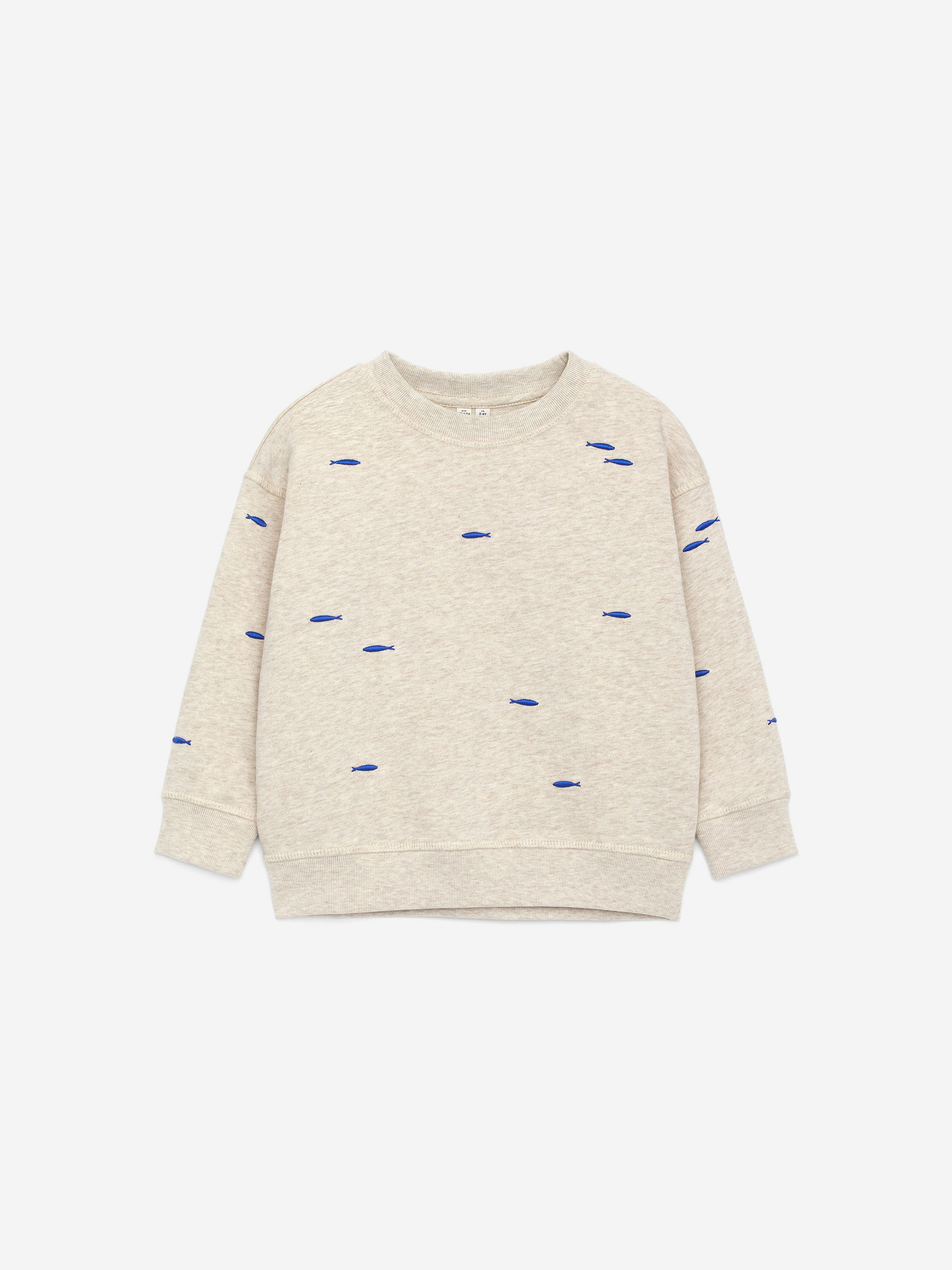 Embroidered Sweatshirt-#B2A890-15912