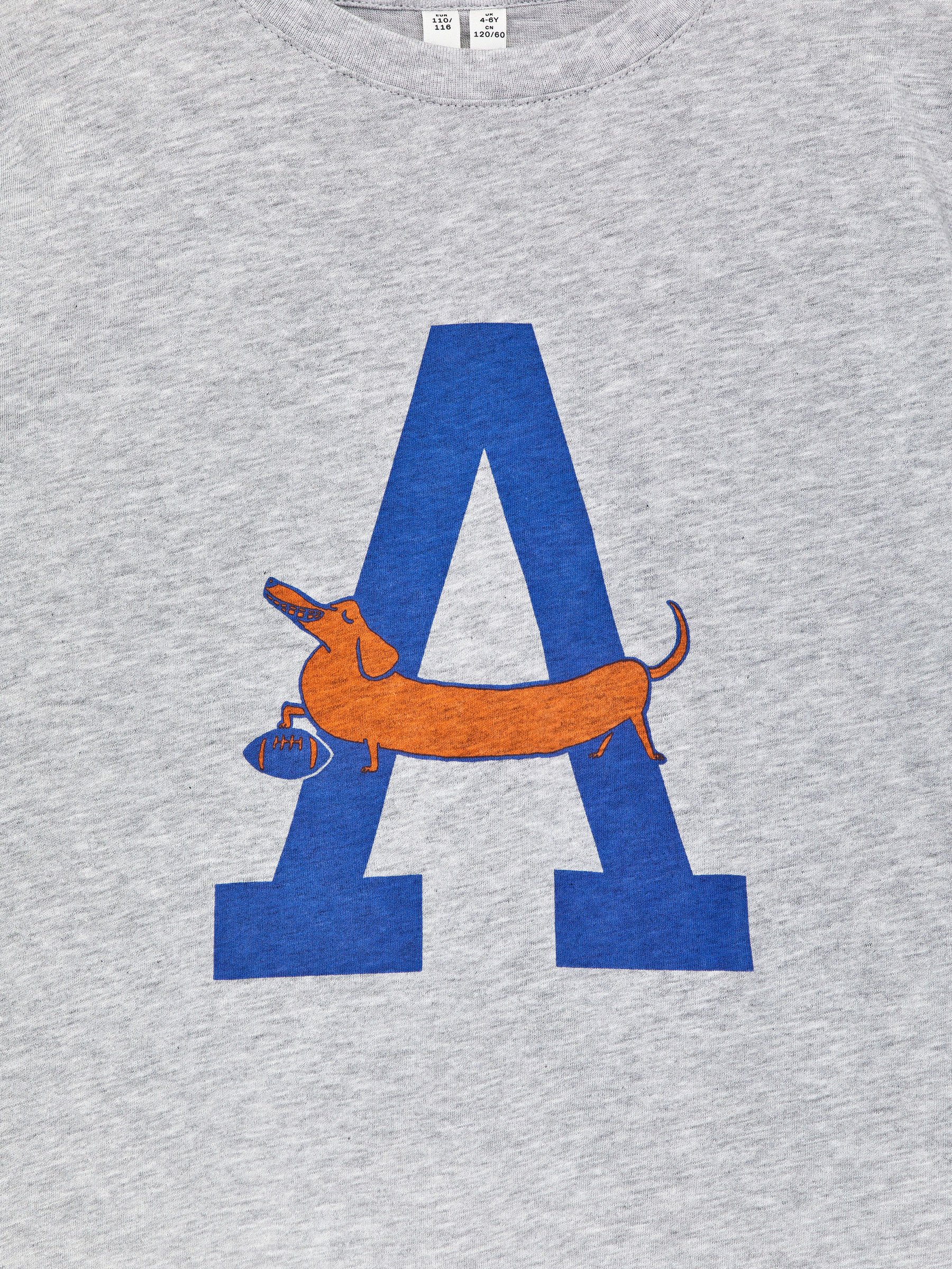 Oversized T-Shirt - Grey Melange/Dog Print - Children - StillMedia/DescriptiveDetail - 1