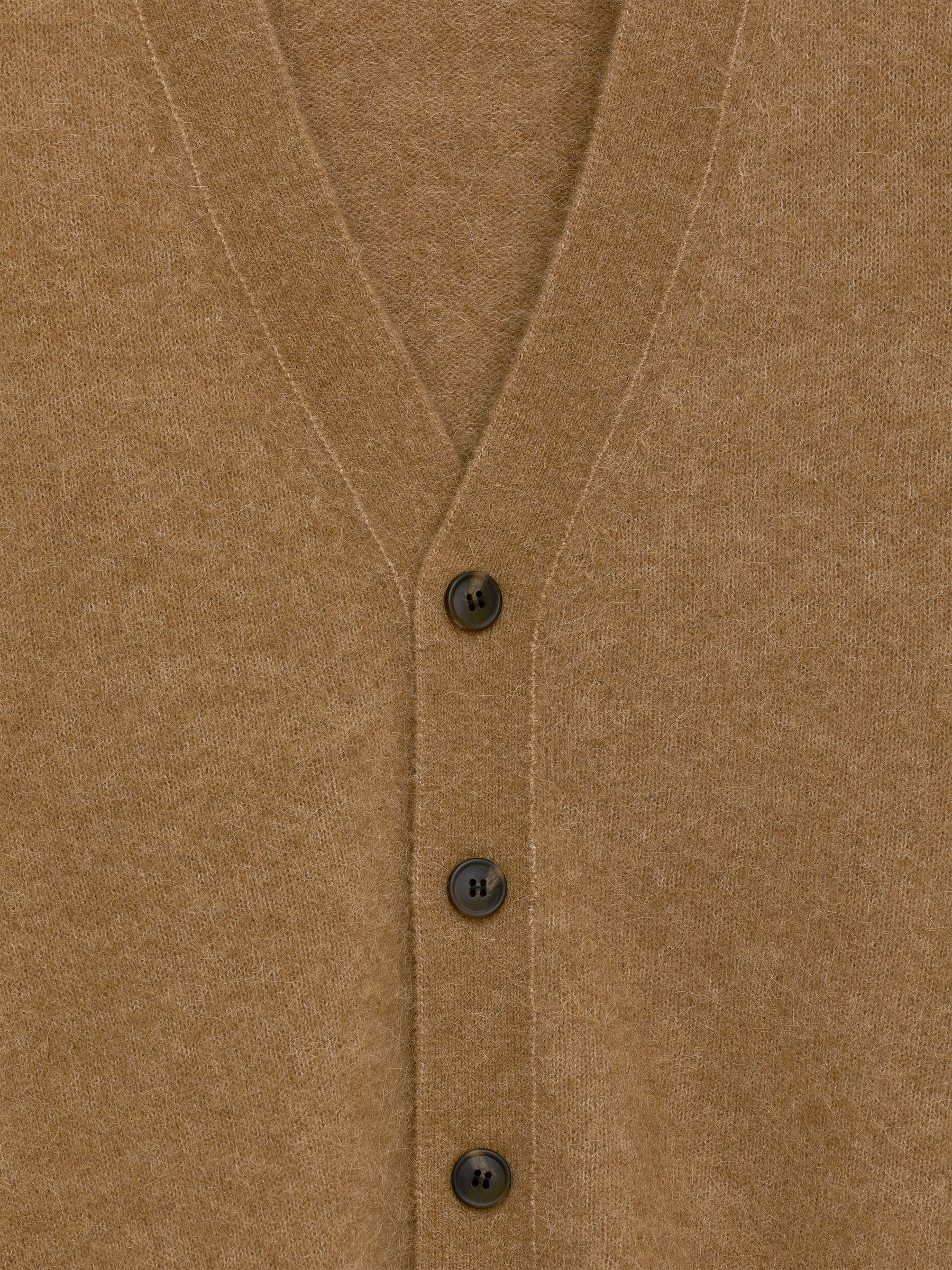 Wool-Alpaca Blend Cardigan - Dark Beige - Relaxed fit - Men - StillMedia/DescriptiveDetail - 1