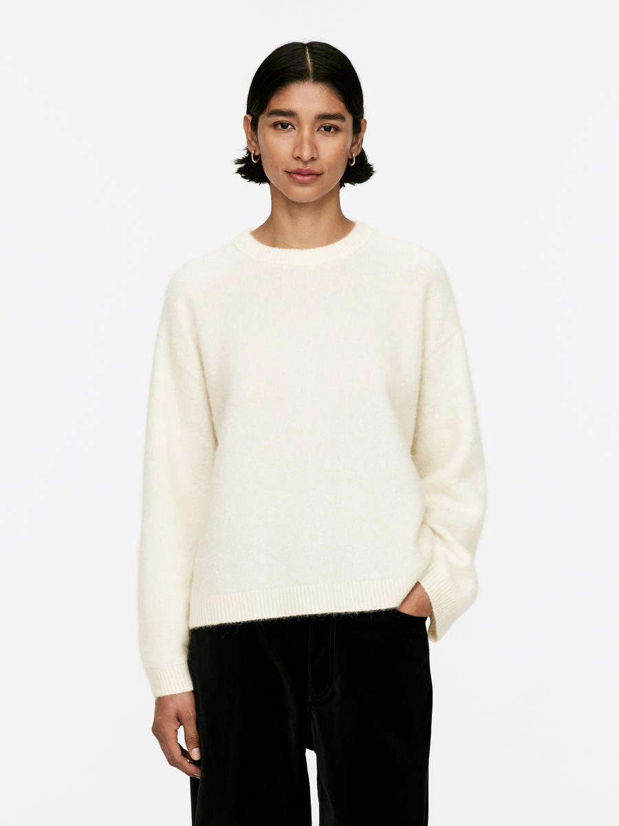 Alpaca-Wool Blend Jumper-#F2E8D6-12847