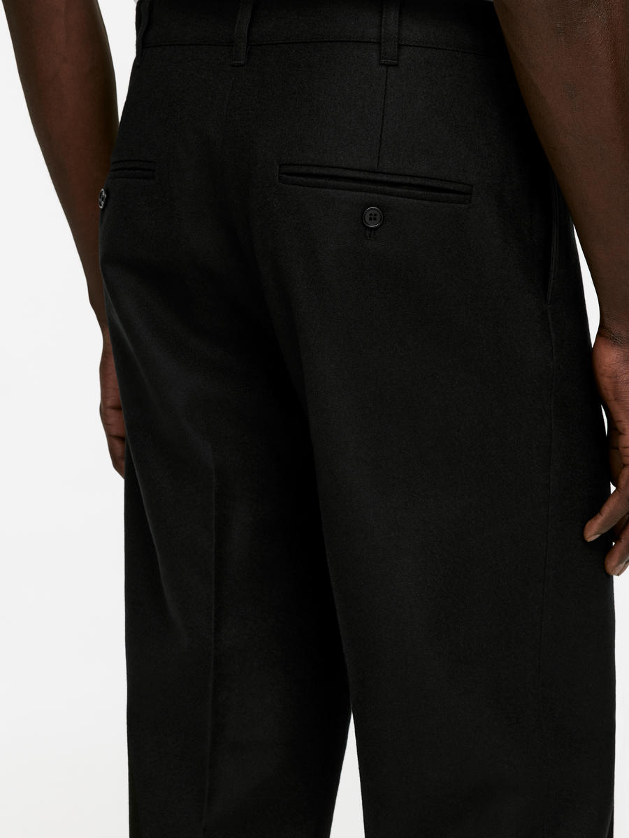 Wool Trousers - Black - Regular fit - Men - 1271294001